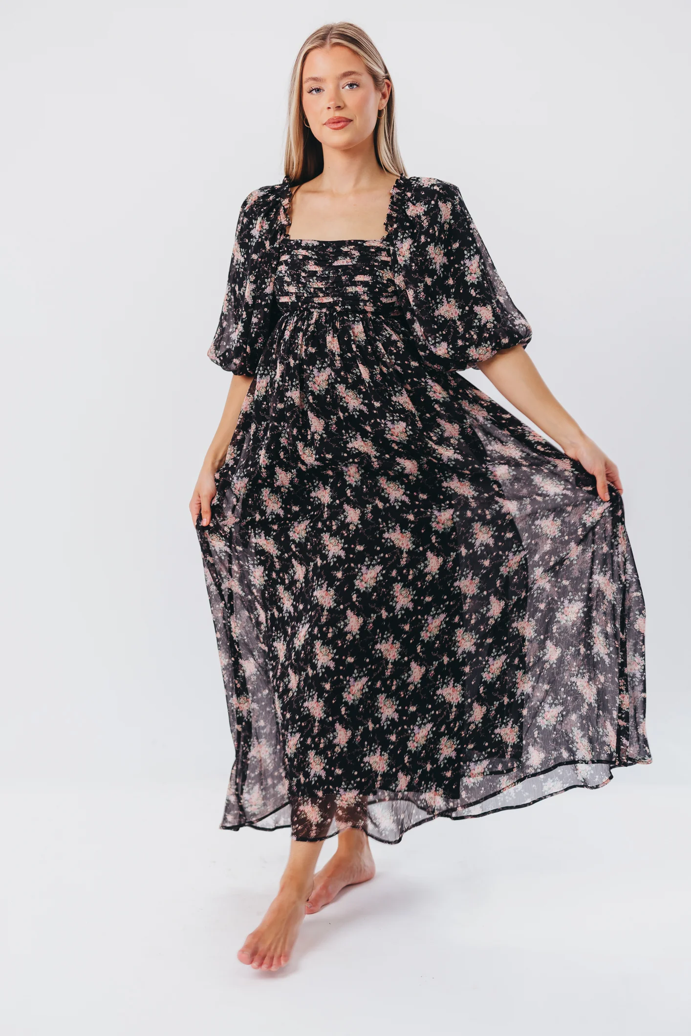 Melody Maxi Dress in Black - Bump Friendly & Inclusive Sizing (S-3XL) *Final Sale* - Image 3