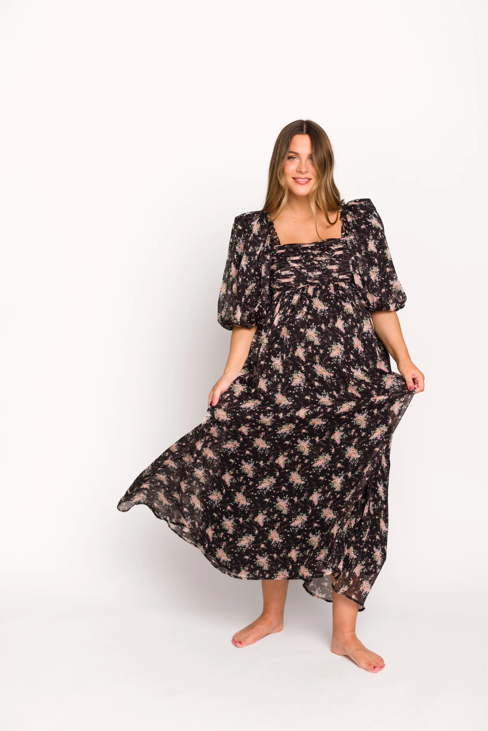 Melody Maxi Dress in Black - Bump Friendly & Inclusive Sizing (S-3XL) *Final Sale* - Image 33