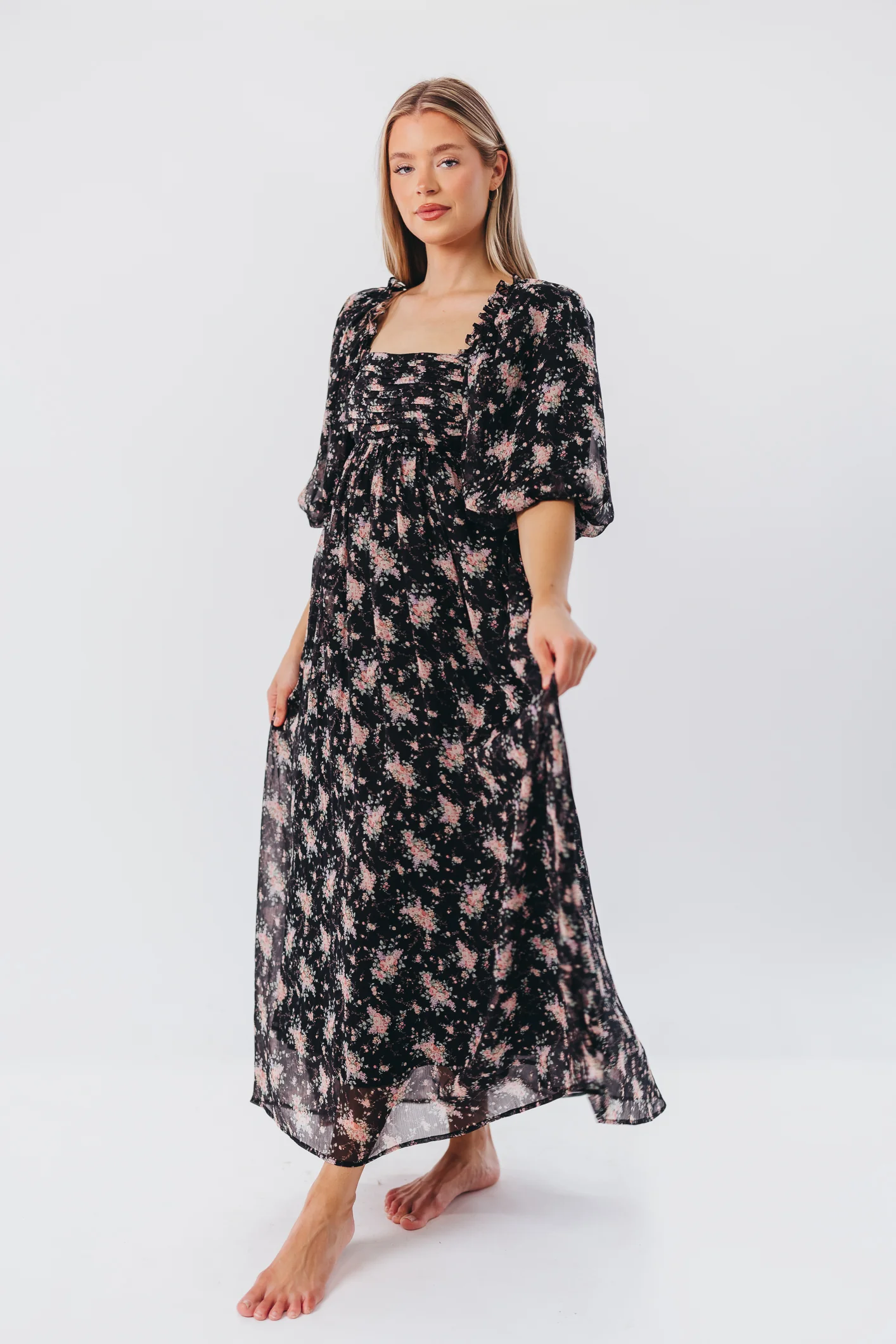 Melody Maxi Dress in Black - Bump Friendly & Inclusive Sizing (S-3XL) *Final Sale* - Image 4