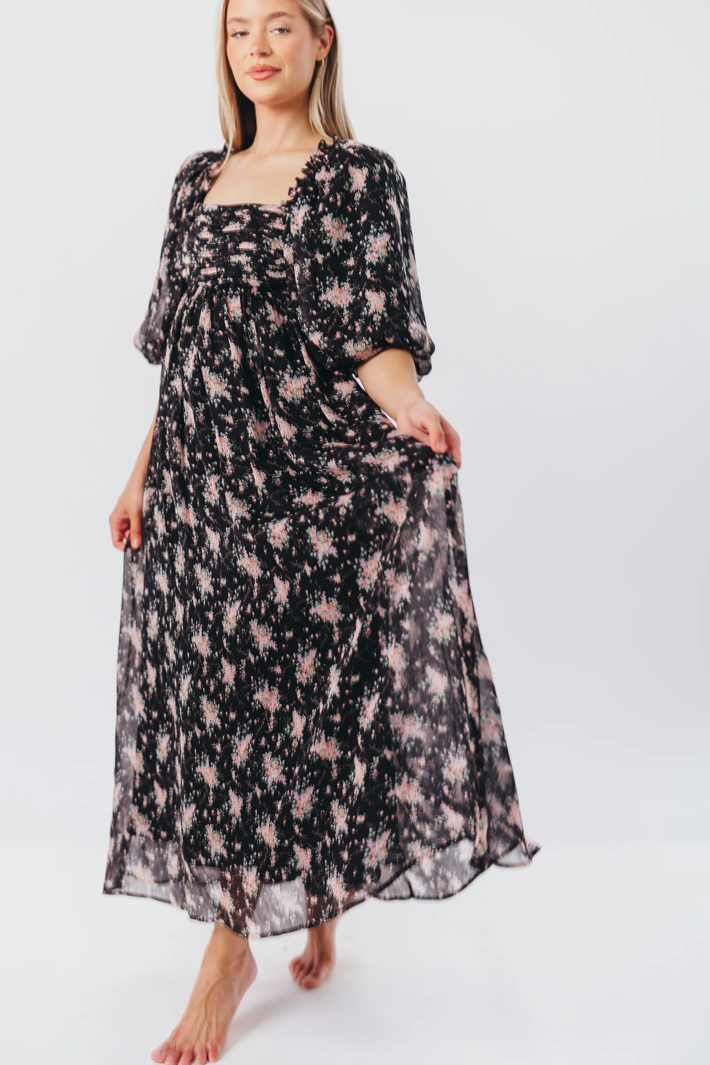 Melody Maxi Dress in Black - Bump Friendly & Inclusive Sizing (S-3XL) *Final Sale* - Image 6