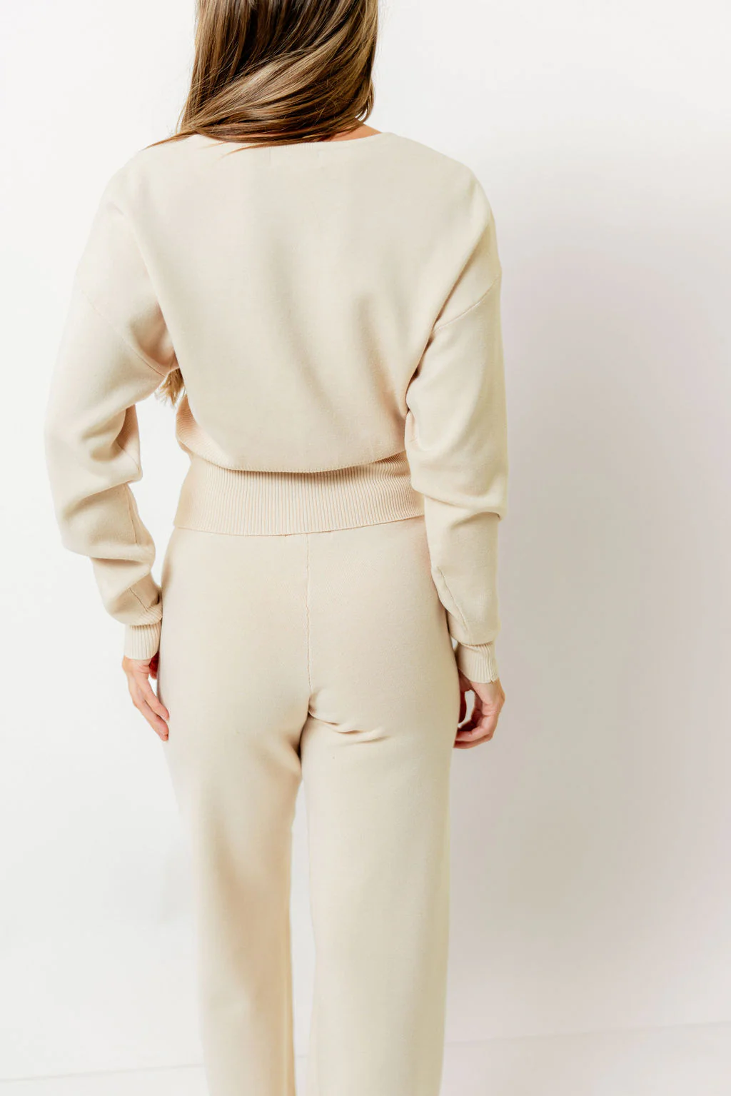 Richie Knit Lounge Pants in Beige - Image 4