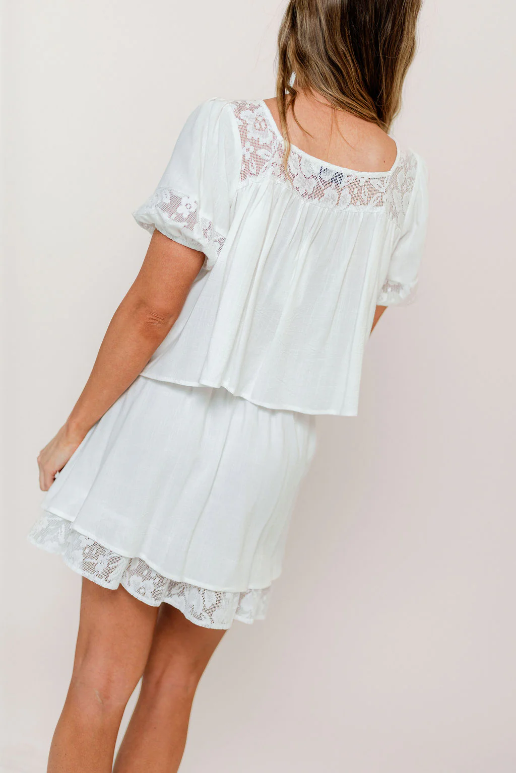 Misty Lace Inset Top in Ivory - Image 10