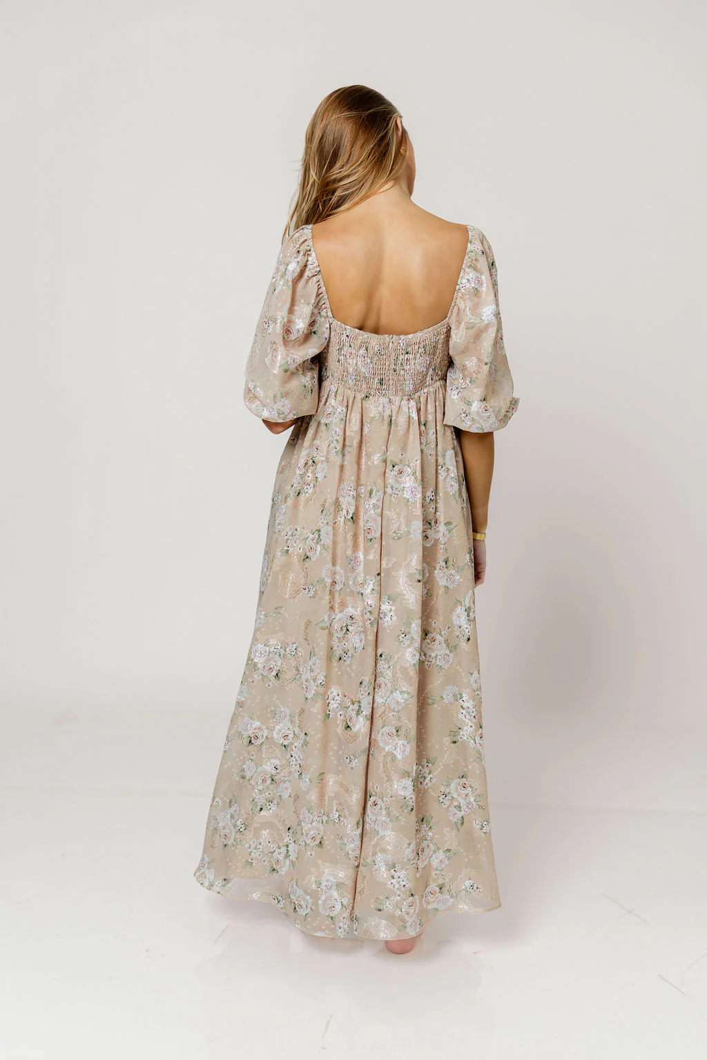 Mona Maxi Dress in Beige/Brown Floral - Bump Friendly (Restocking in July) - Image 21