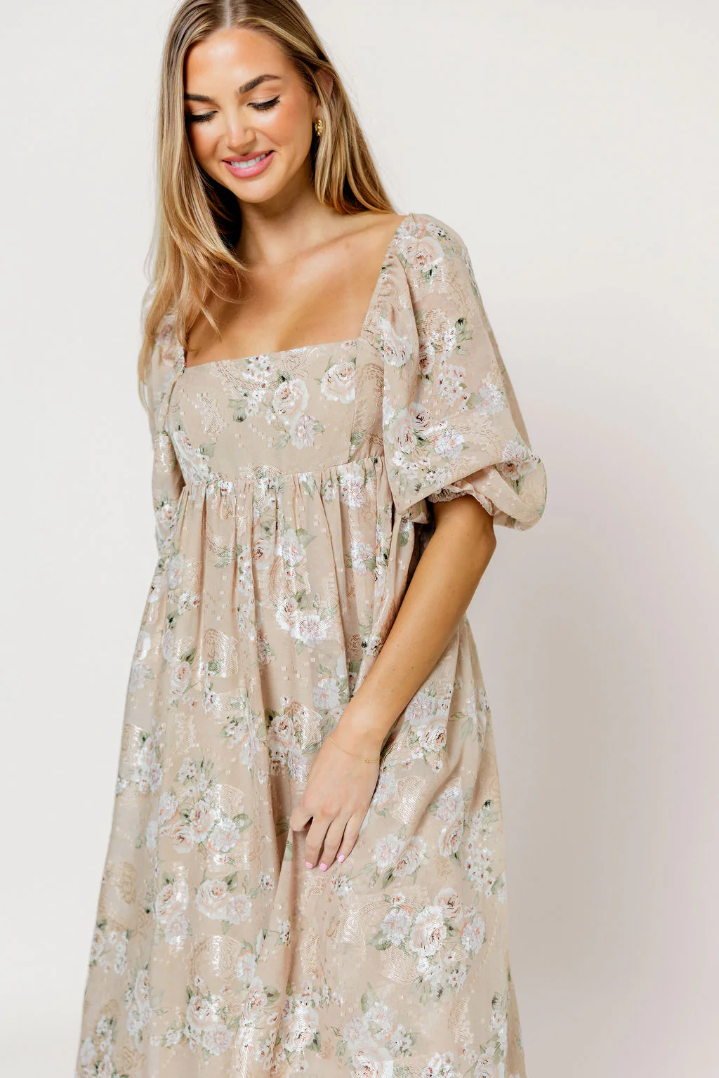 Mona Maxi Dress in Beige/Brown Floral - Bump Friendly (Restocking in July) - Image 23