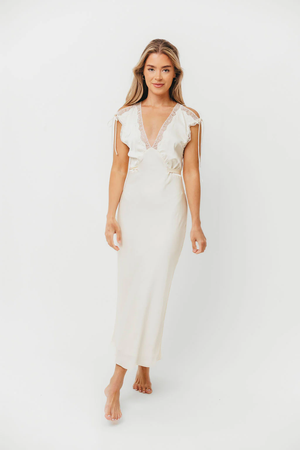 Monarch Midi Dress in Cream - Image 4