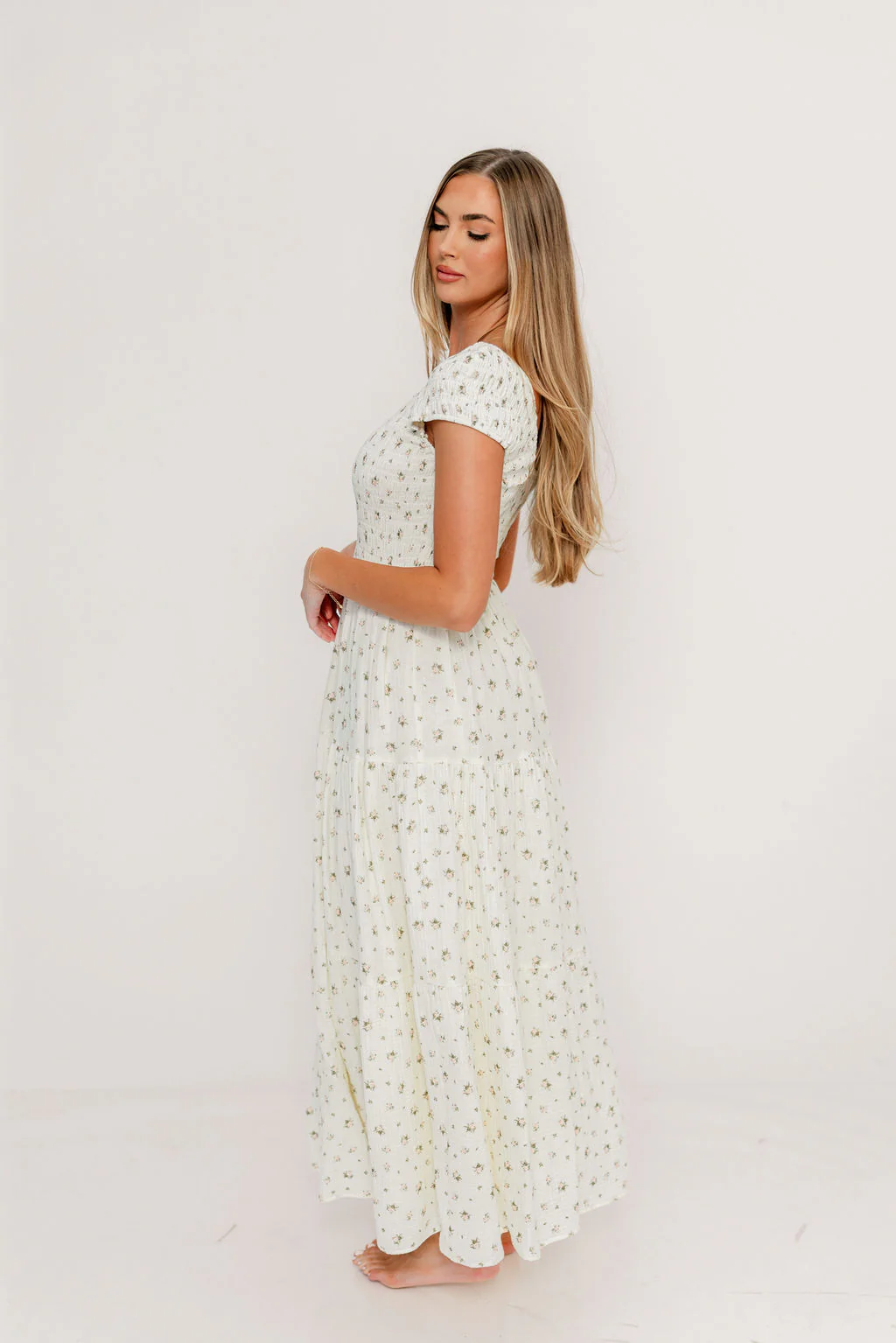 Monet 100% Cotton Maxi Dress in Pink Floral - Bump Friendly - Image 10