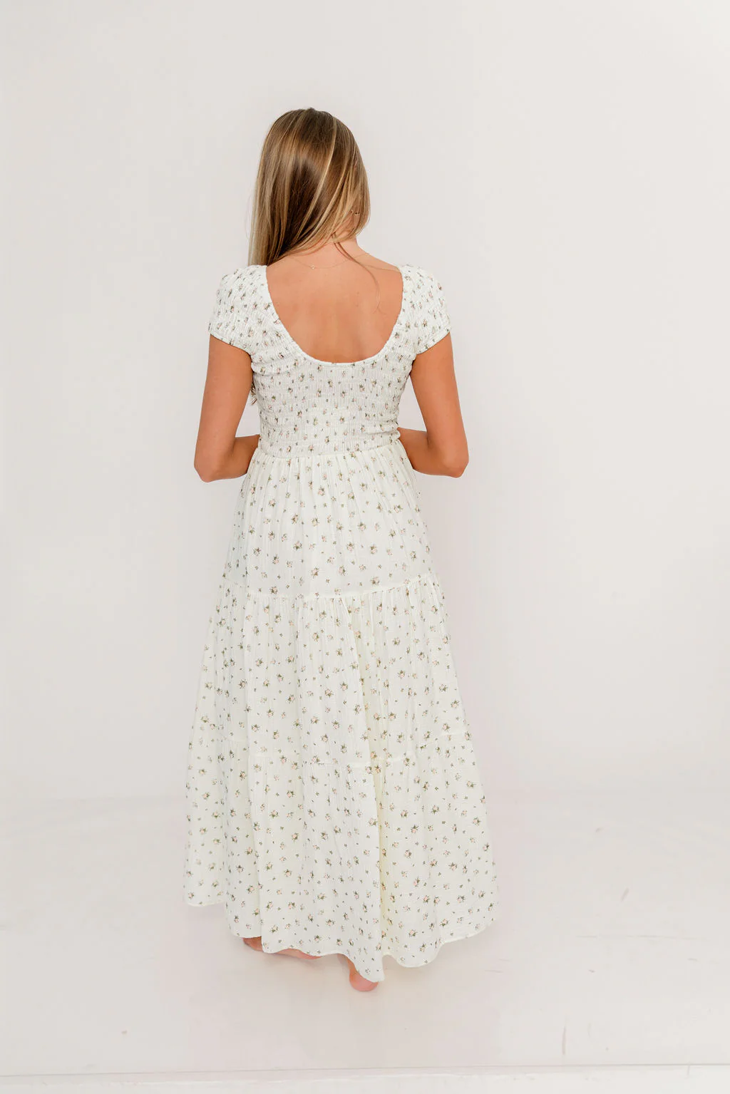 Monet 100% Cotton Maxi Dress in Pink Floral - Bump Friendly - Image 11