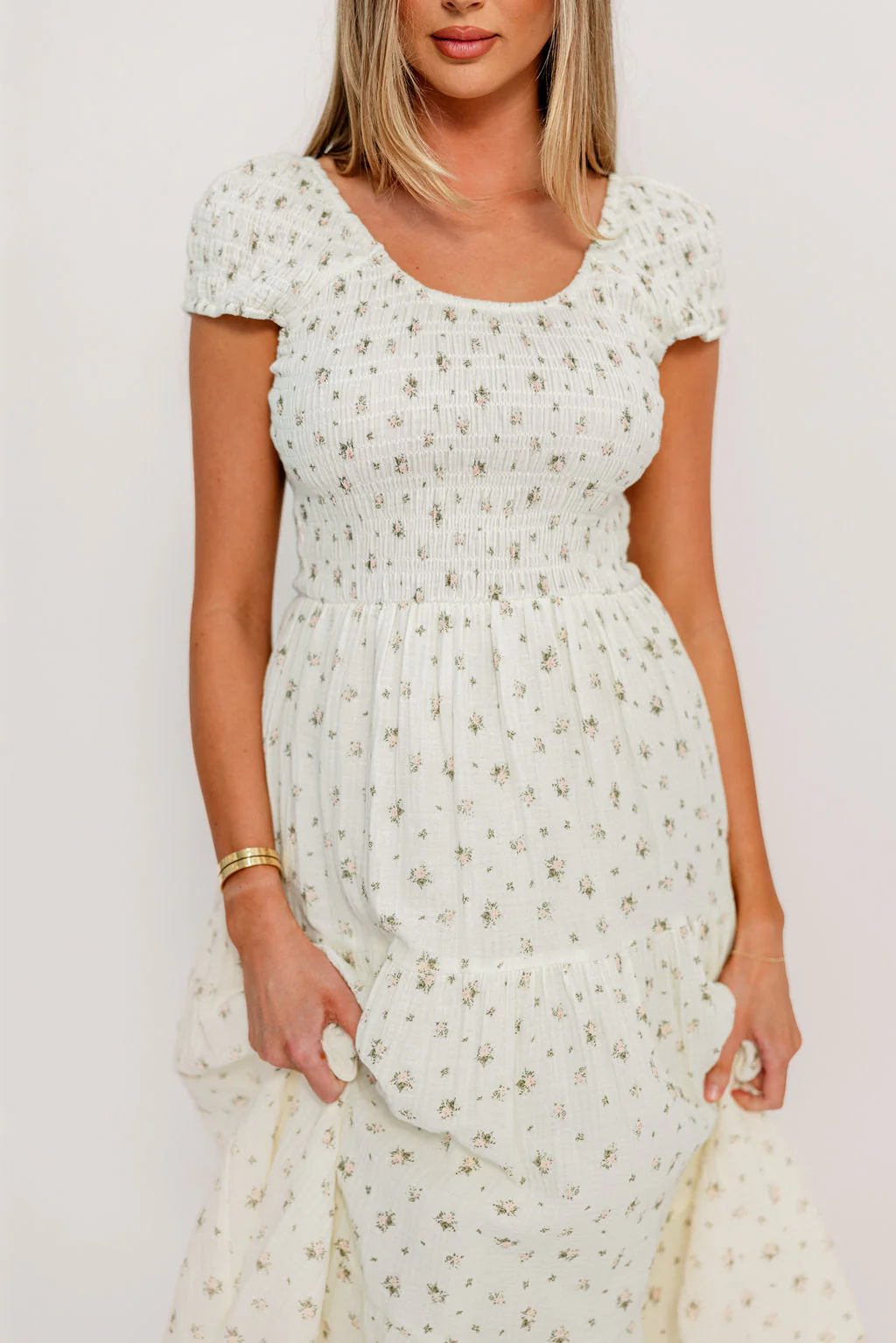 Monet 100% Cotton Maxi Dress in Pink Floral - Bump Friendly - Image 13