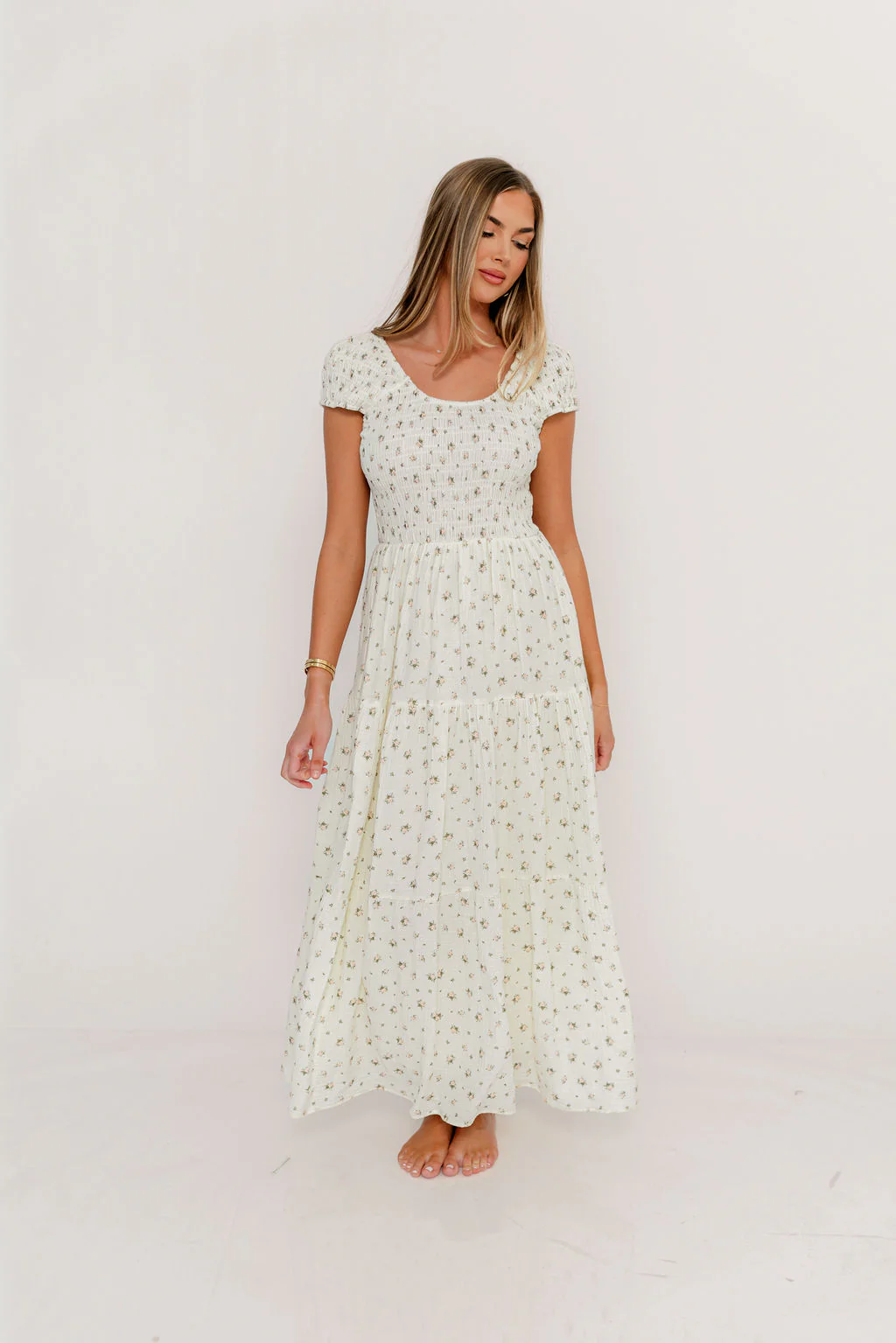 Monet 100% Cotton Maxi Dress in Pink Floral - Bump Friendly - Image 9