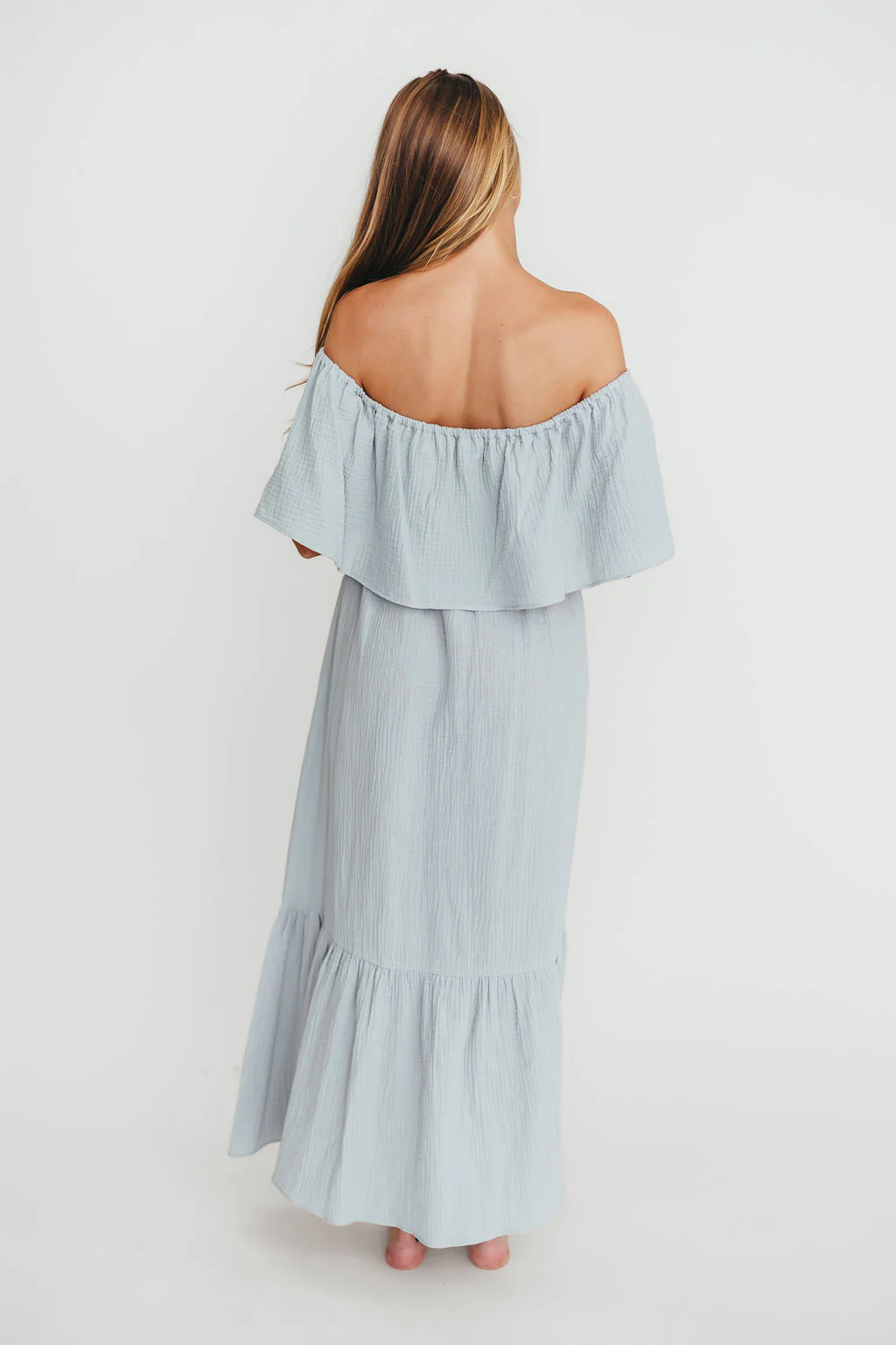 Josie 100% Cotton Maxi Dress in Cloud - Bump & Nursing Friendly - Image 13