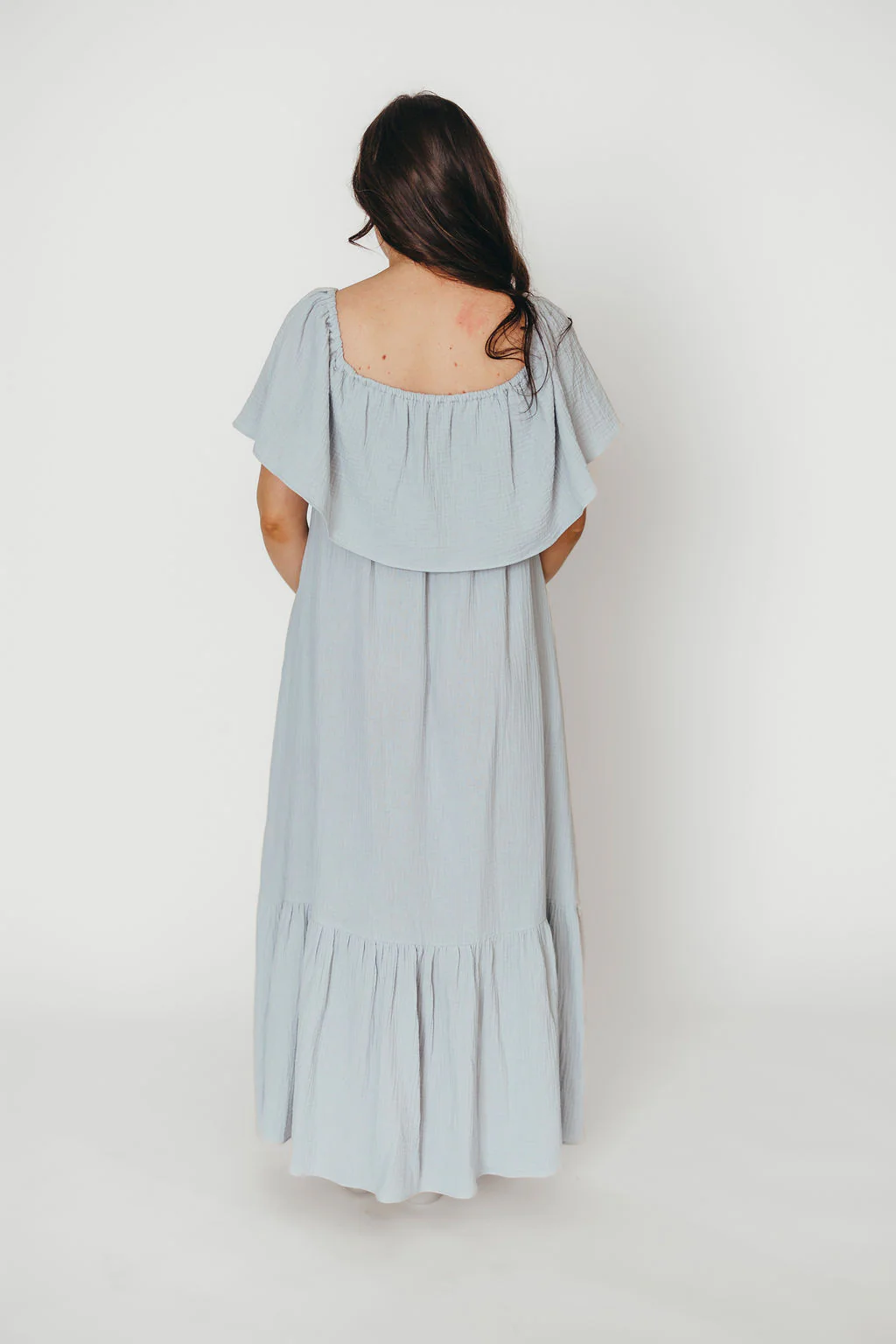 Josie 100% Cotton Maxi Dress in Cloud - Bump & Nursing Friendly - Image 21