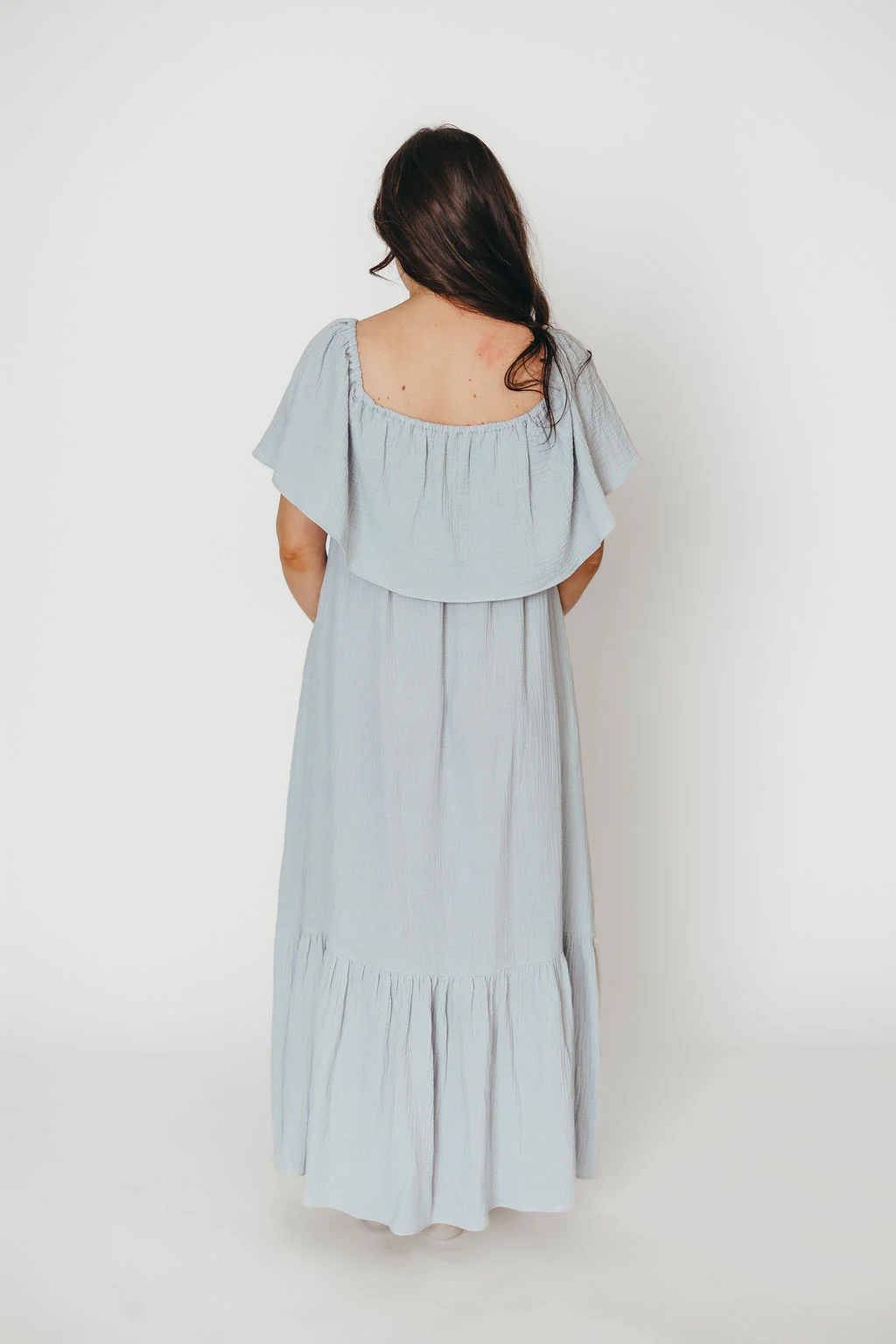 Josie 100% Cotton Maxi Dress in Cloud - Bump & Nursing Friendly - Image 22