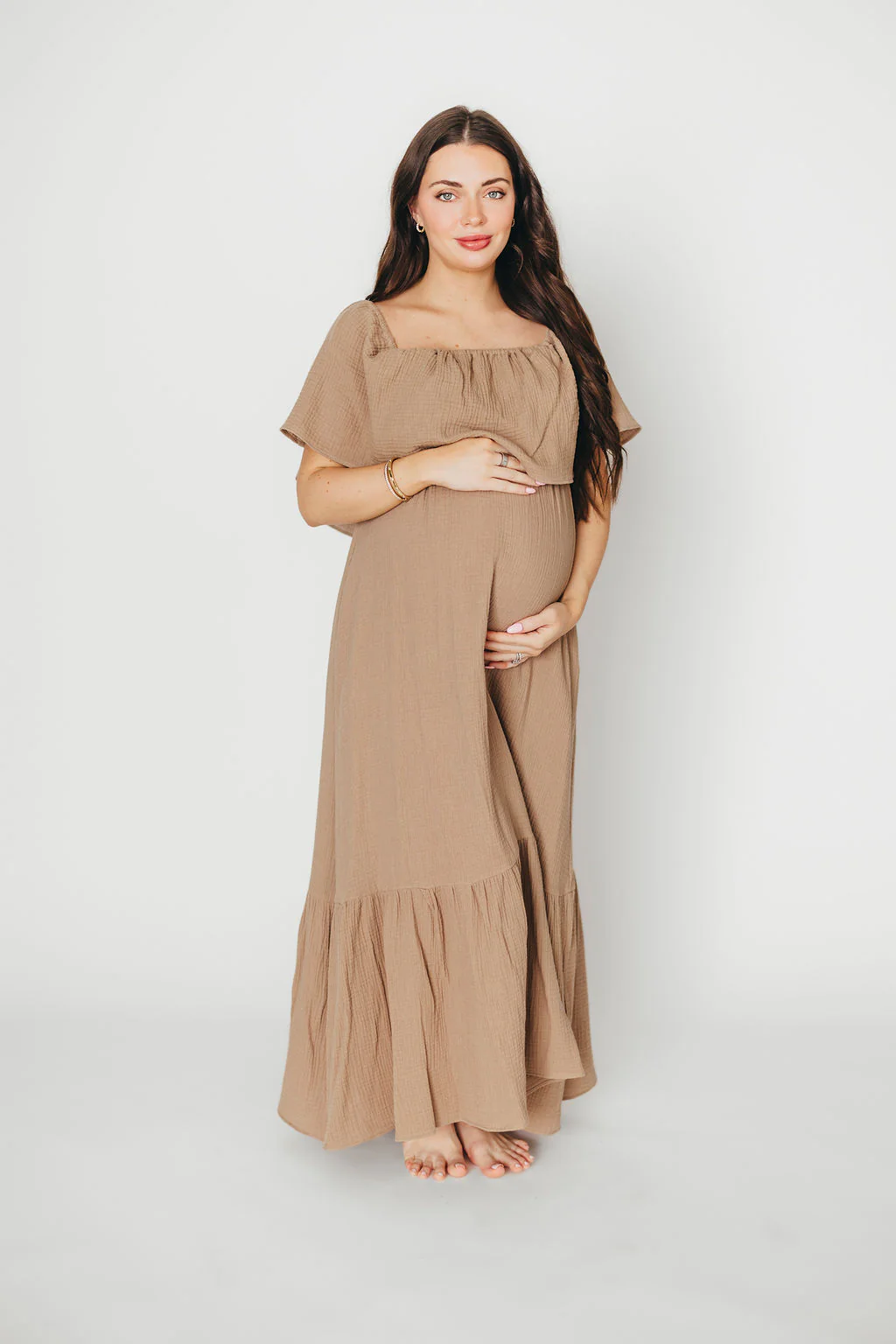 Josie 100% Cotton Maxi Dress in Dry Thyme - Bump & Nursing Friendly *Final-Sale* - Image 17