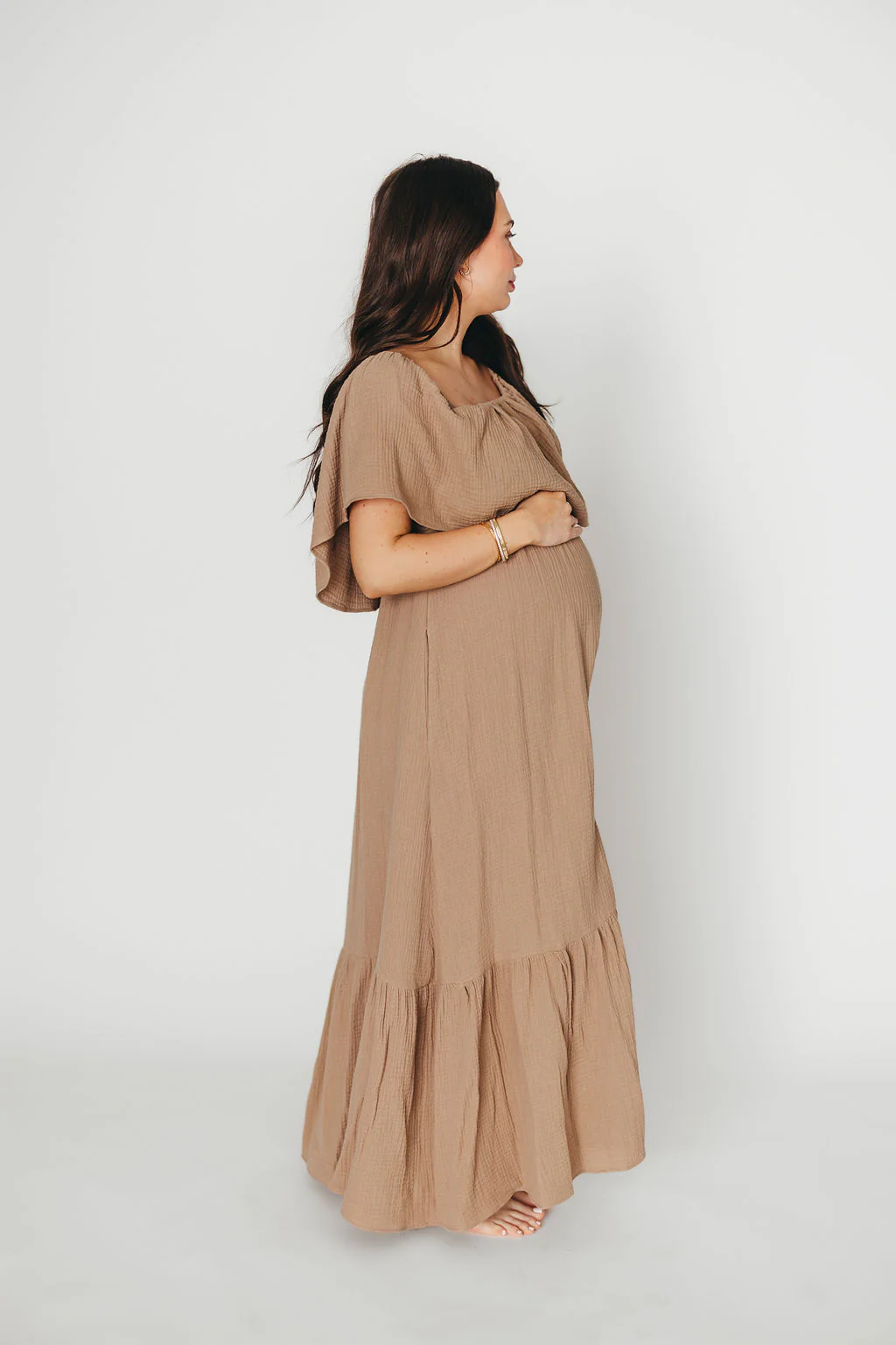 Josie 100% Cotton Maxi Dress in Dry Thyme - Bump & Nursing Friendly *Final-Sale* - Image 18