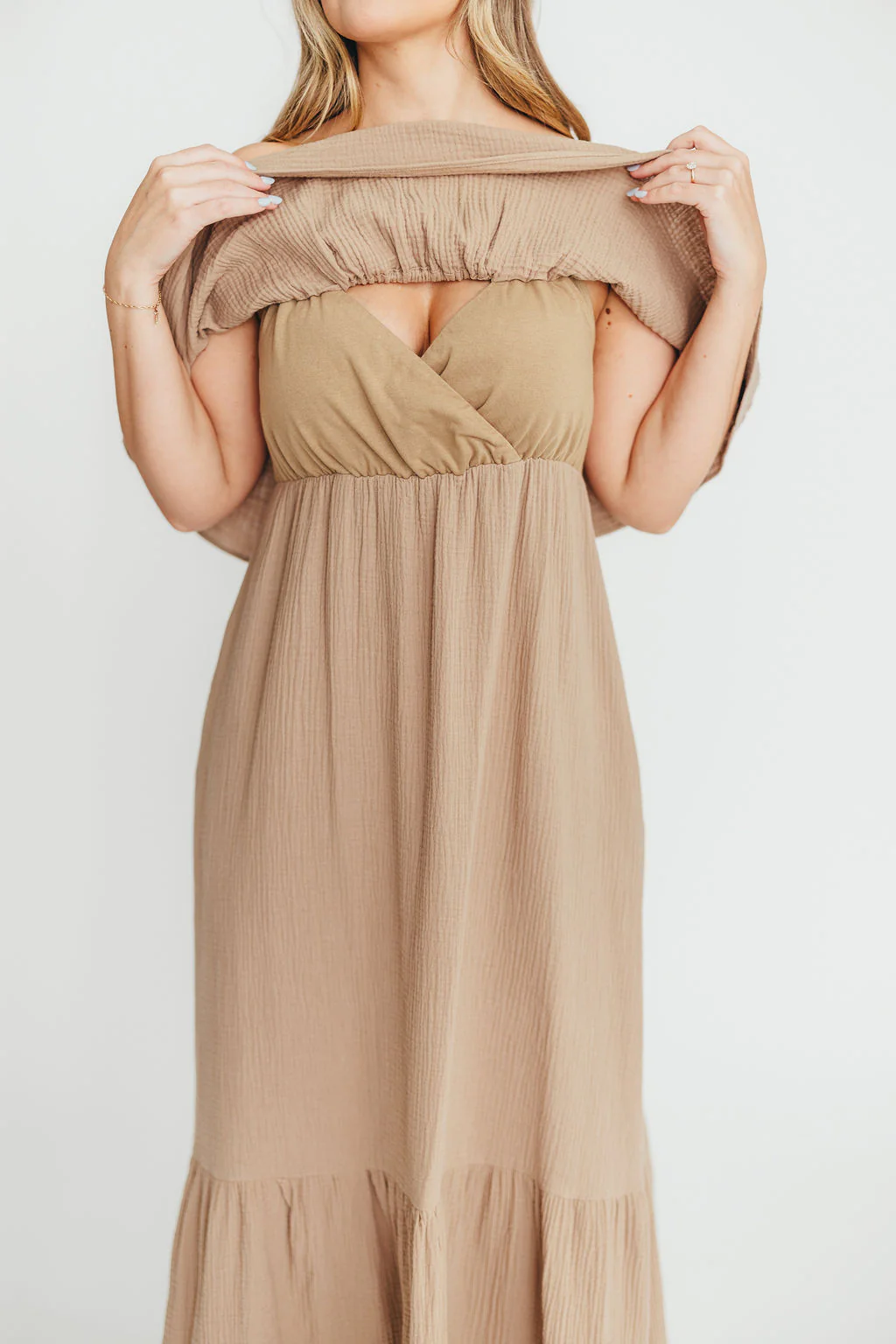 Josie 100% Cotton Maxi Dress in Dry Thyme - Bump & Nursing Friendly *Final-Sale* - Image 3