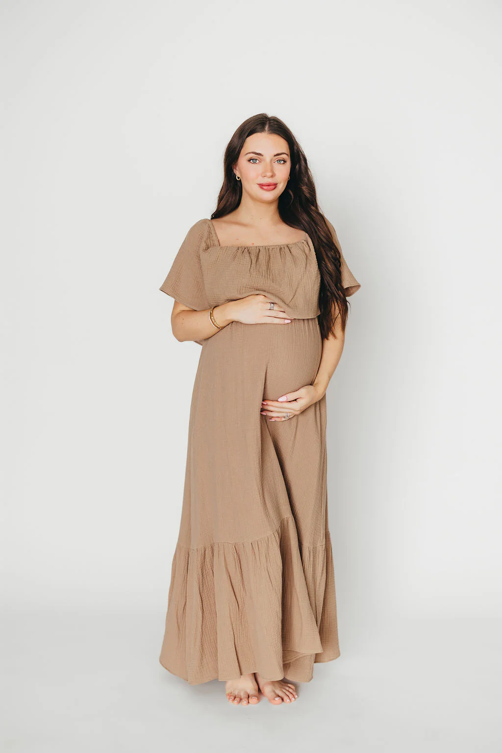 Josie 100% Cotton Maxi Dress in Dry Thyme - Bump & Nursing Friendly *Final-Sale* - Image 4