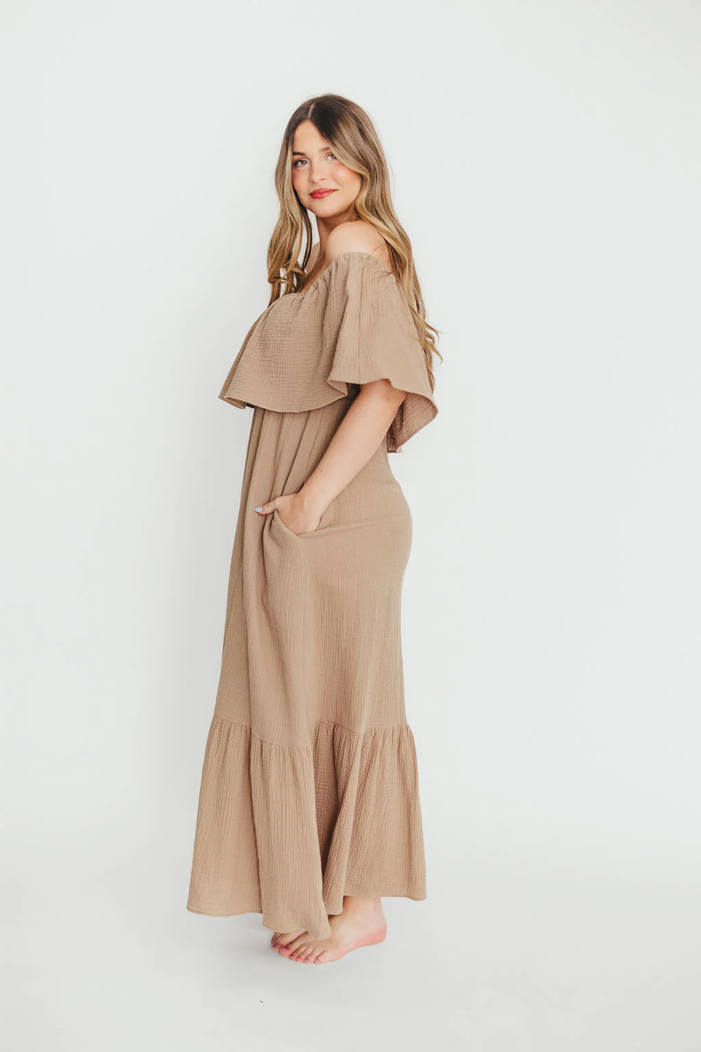 Josie 100% Cotton Maxi Dress in Dry Thyme - Bump & Nursing Friendly *Final-Sale* - Image 6