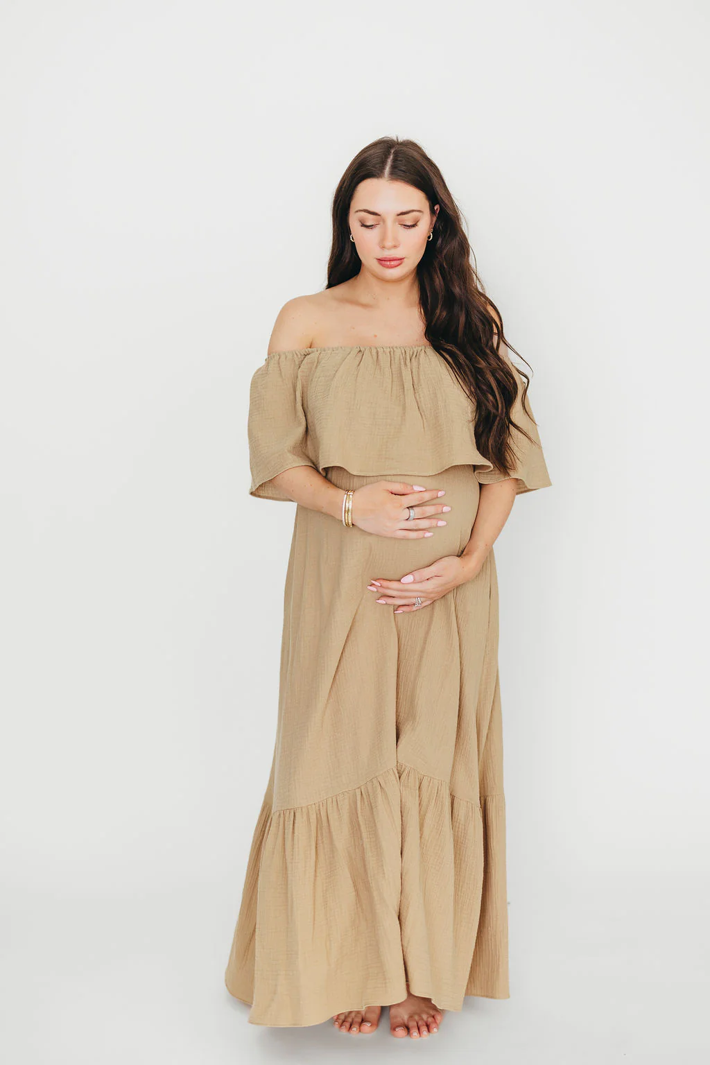Josie 100% Cotton Maxi Dress in Khaki - Image 16