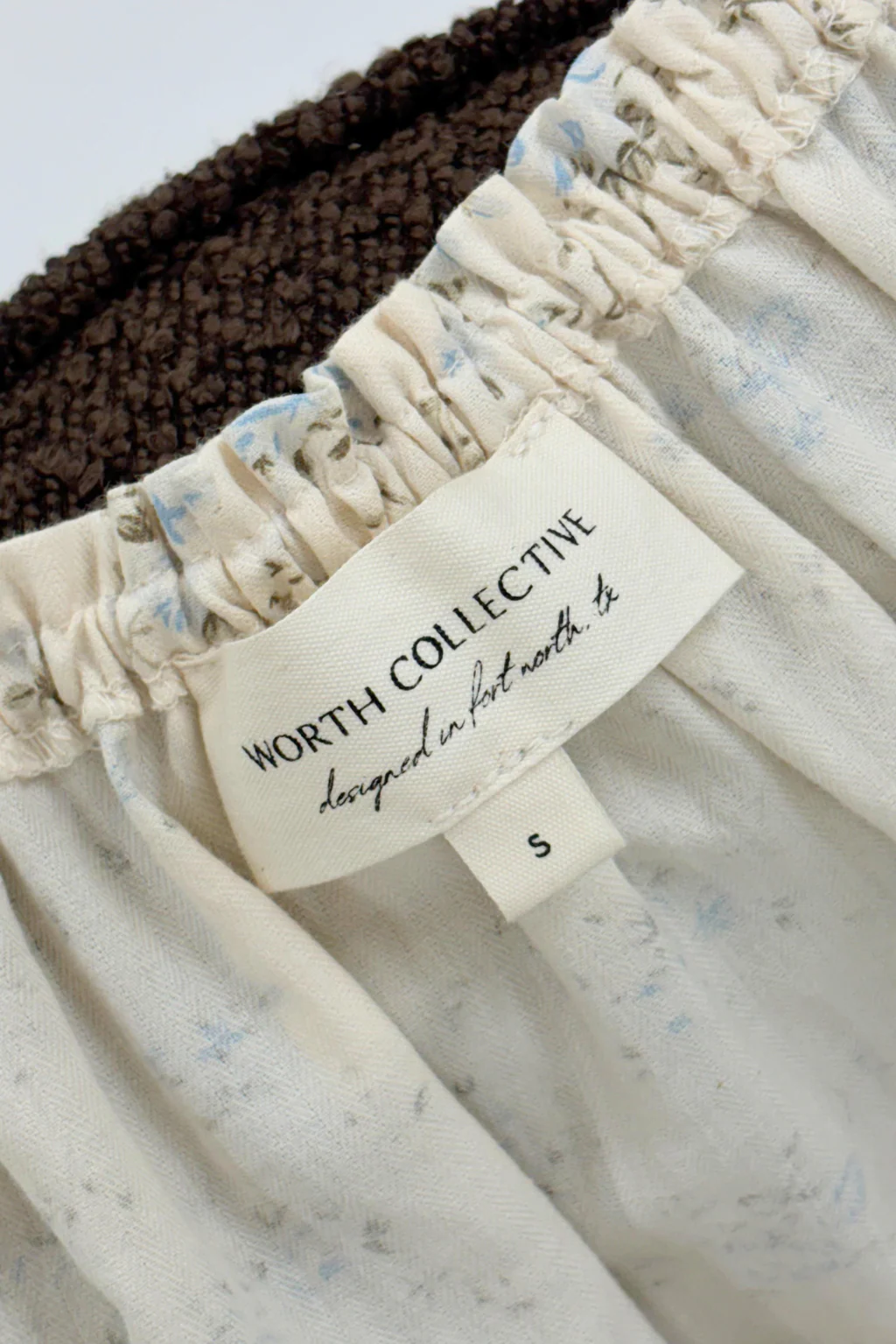 Marley 100% Cotton Midi Dress in Ivory/Blue - Bump Friendly - Image 7