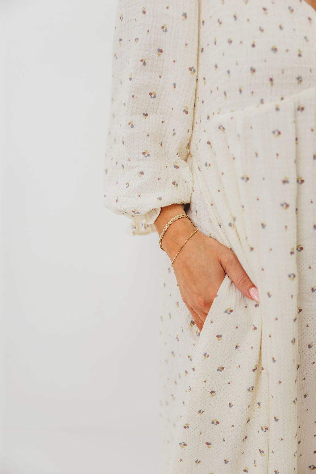 Cecilia 100% Cotton Smocked Maxi Dress in Ivory (Lined) - Bump Friendly - Image 14