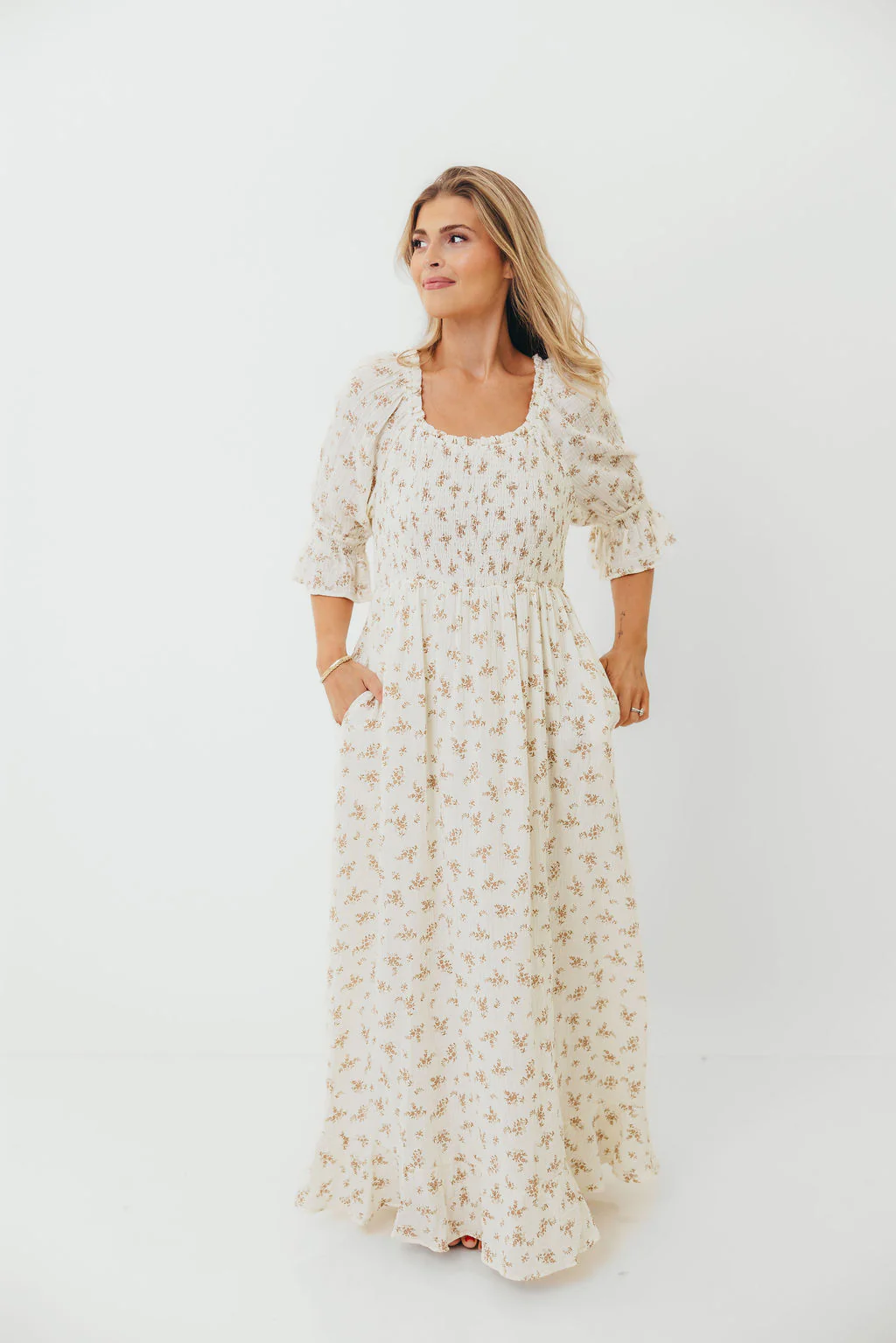 Sienna Maxi Dress in Cream - Image 11