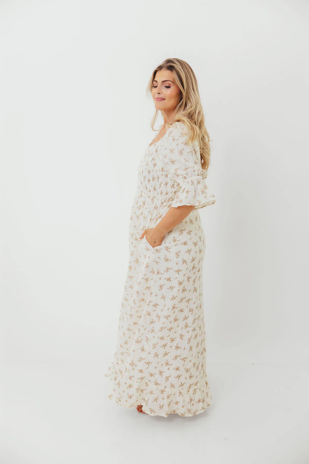 Sienna Maxi Dress in Cream - Image 12