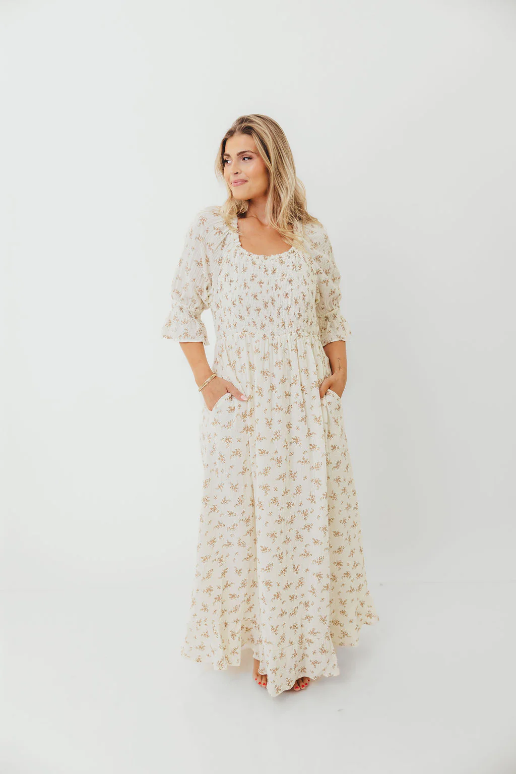 Sienna Maxi Dress in Cream - Image 13