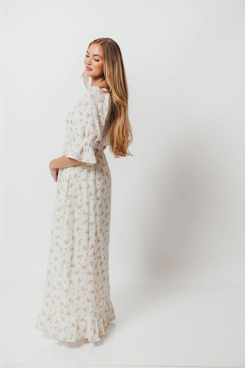 Sienna Maxi Dress in Cream - Image 16