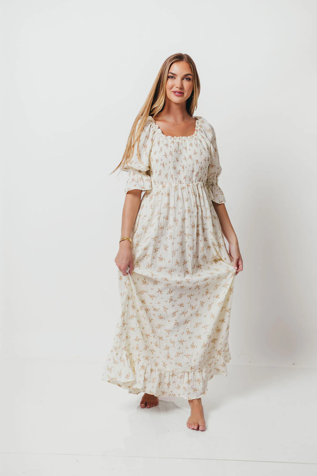 Sienna Maxi Dress in Cream - Image 17