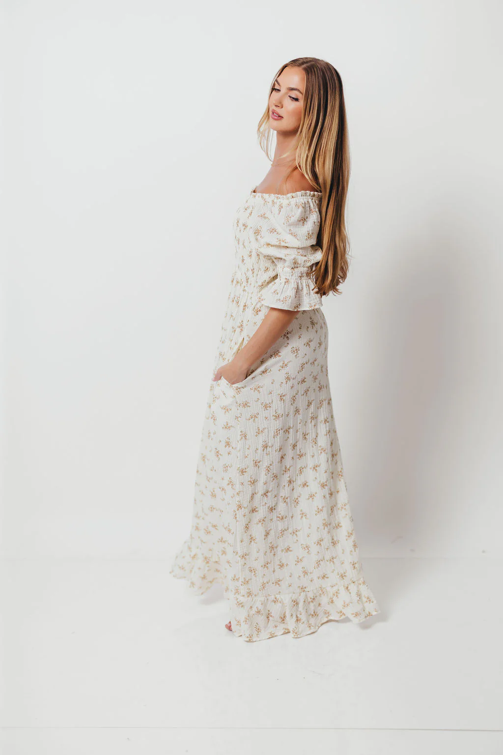Sienna Maxi Dress in Cream - Image 18