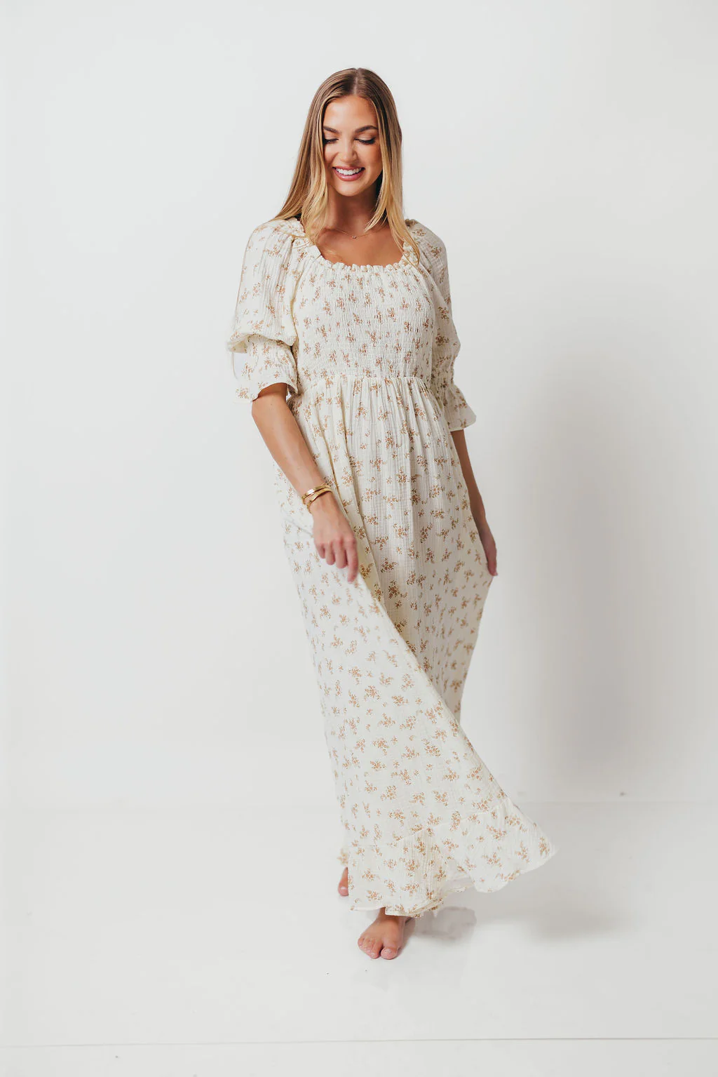 Sienna Maxi Dress in Cream - Image 2