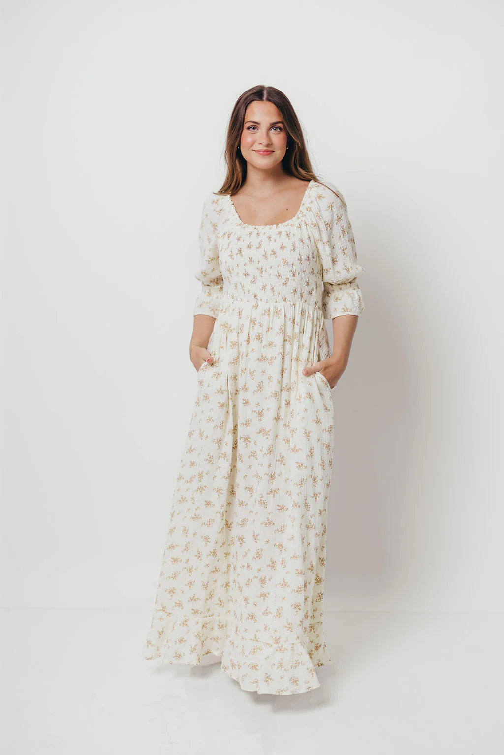 Sienna Maxi Dress in Cream - Image 21