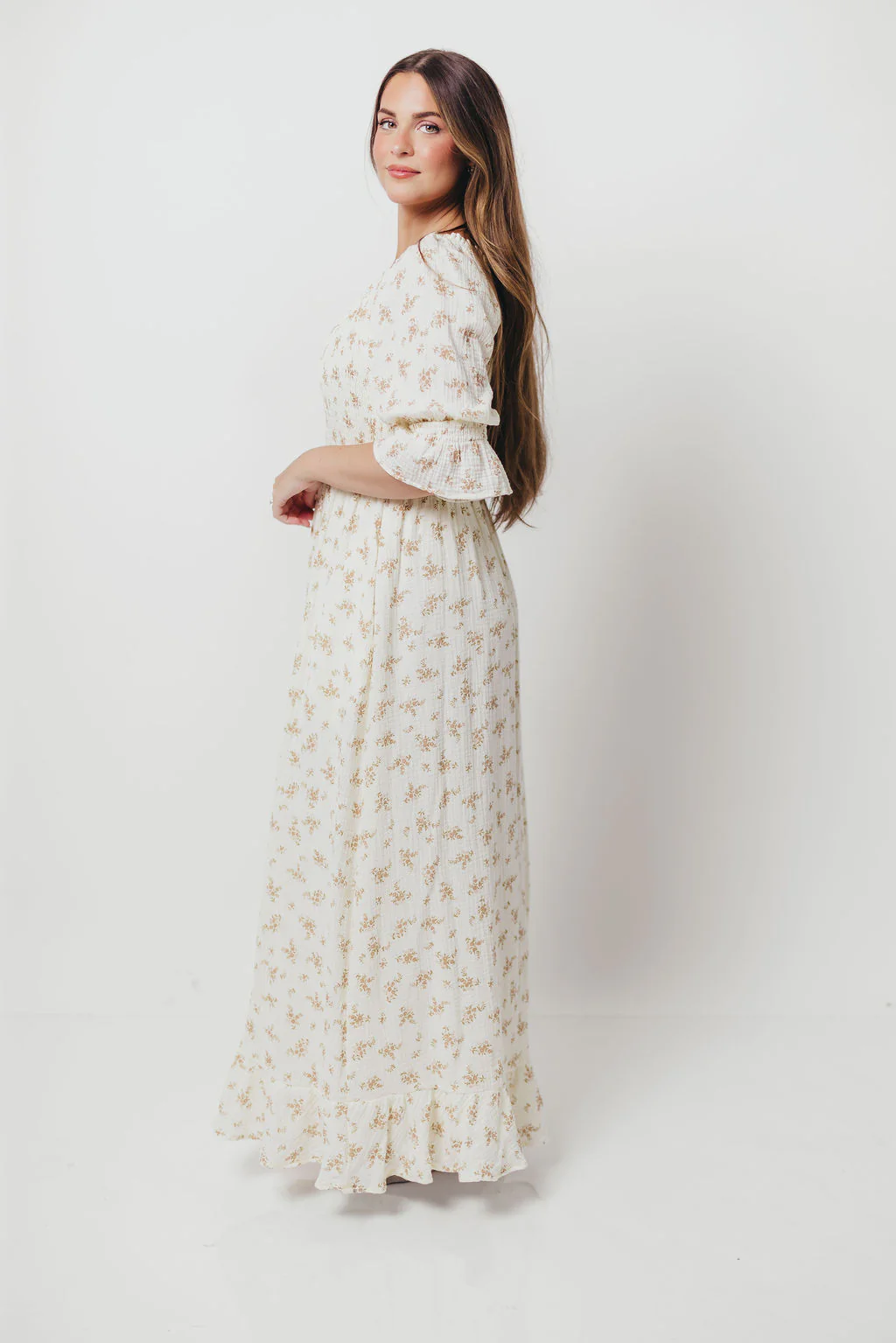 Sienna Maxi Dress in Cream - Image 22