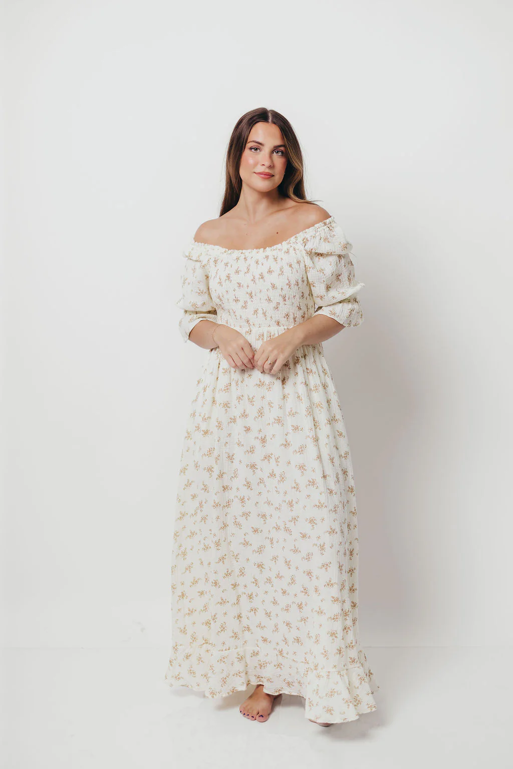 Sienna Maxi Dress in Cream - Image 24
