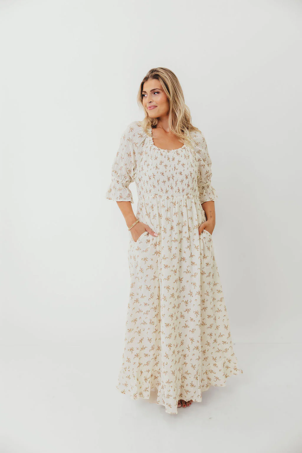 Sienna Maxi Dress in Cream - Image 3
