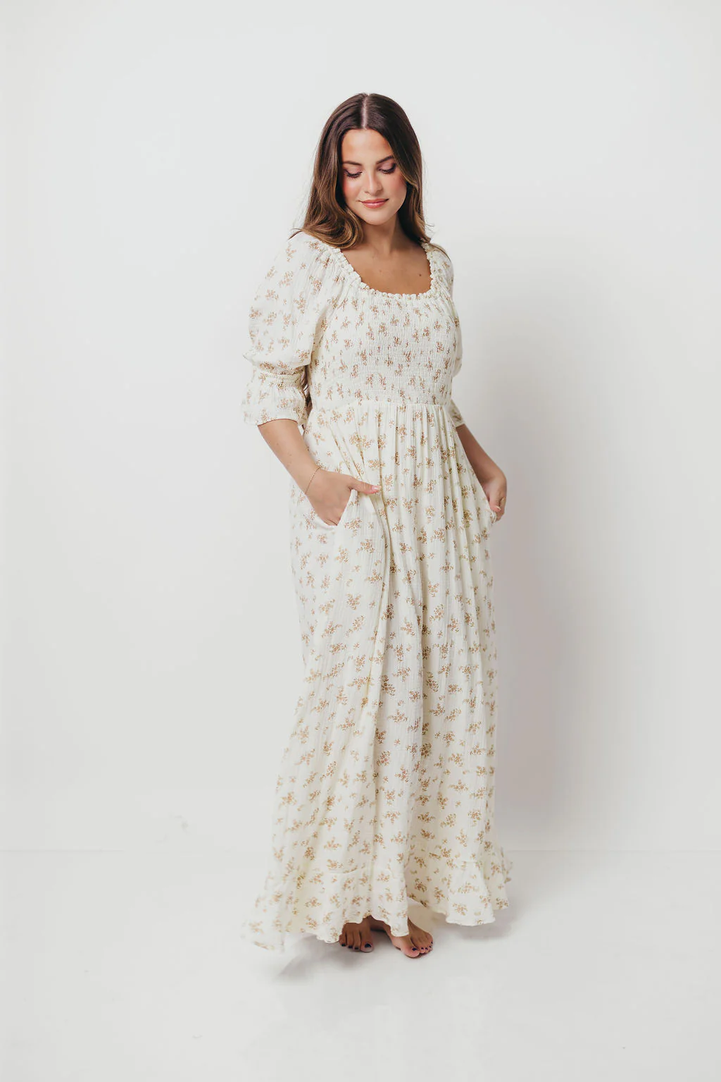 Sienna Maxi Dress in Cream - Image 4
