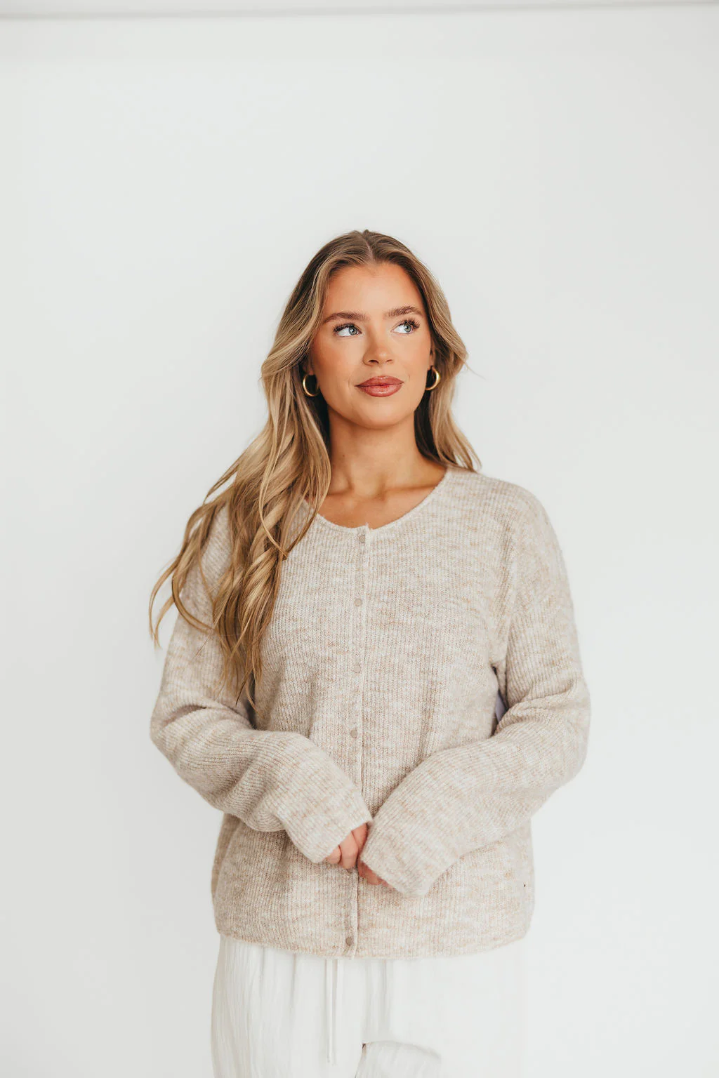 Newport Cardigan in Oatmeal Heather