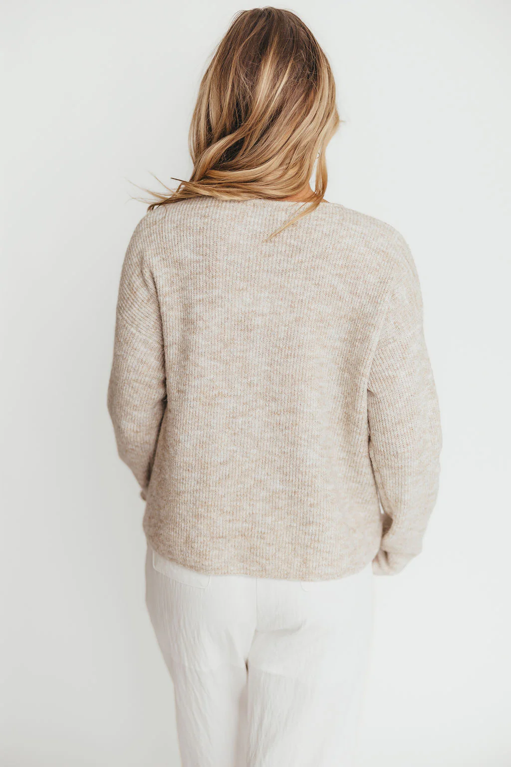 Newport Cardigan in Oatmeal Heather - Image 5
