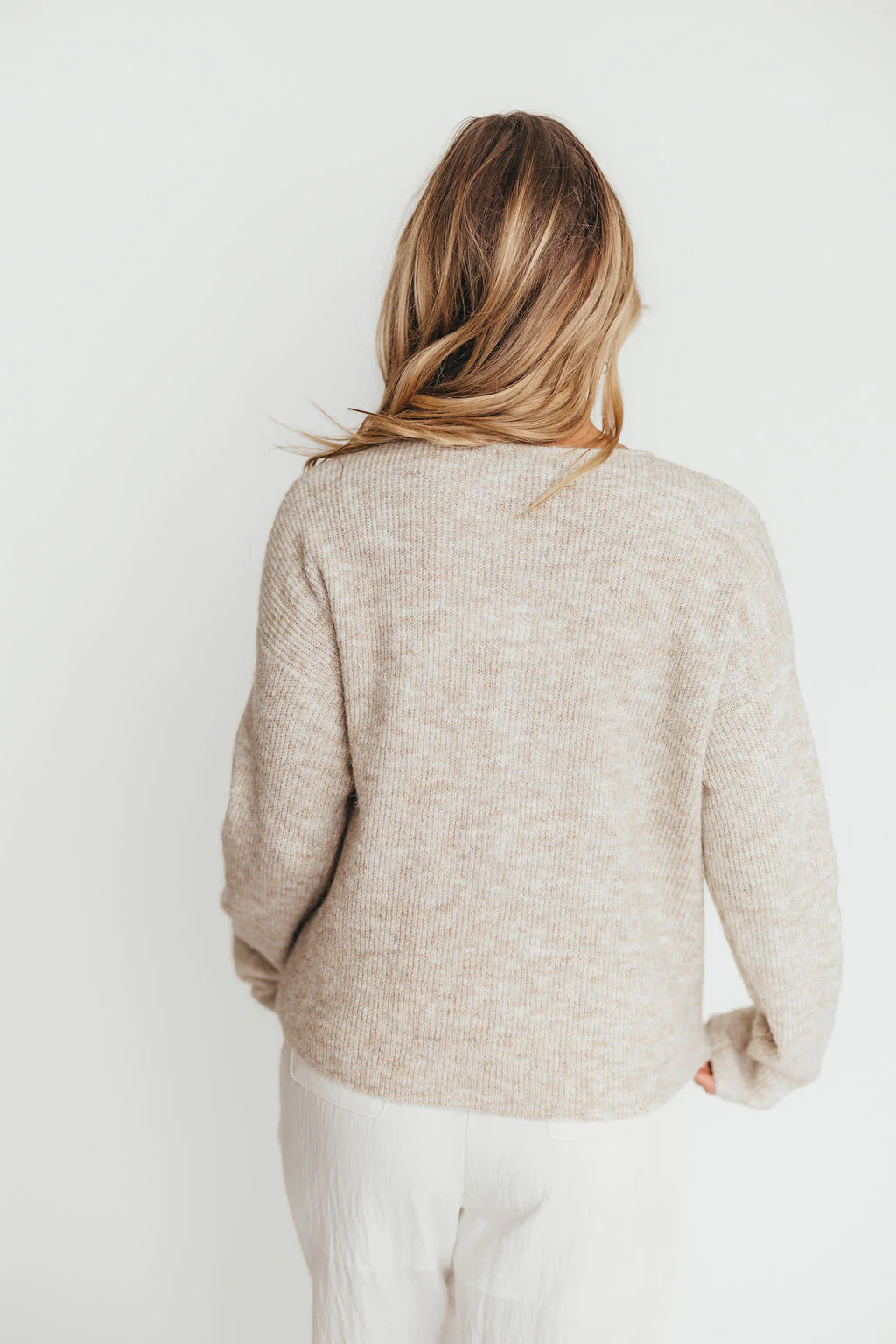 Newport Cardigan in Oatmeal Heather - Image 6