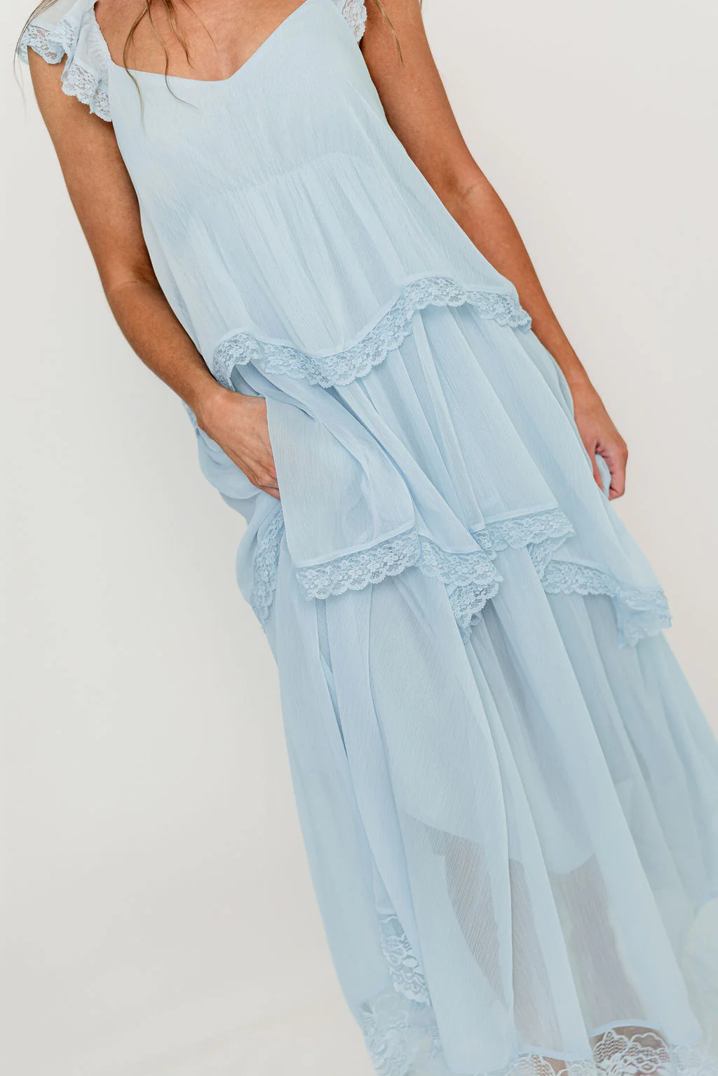 Nicola Maxi Dress in Pale Blue - Image 10