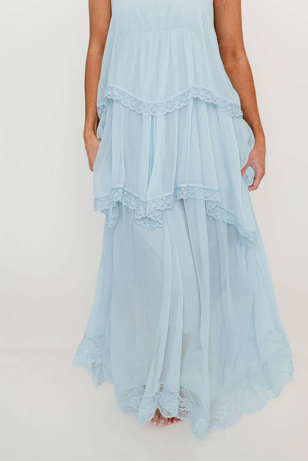 Nicola Maxi Dress in Pale Blue - Image 11