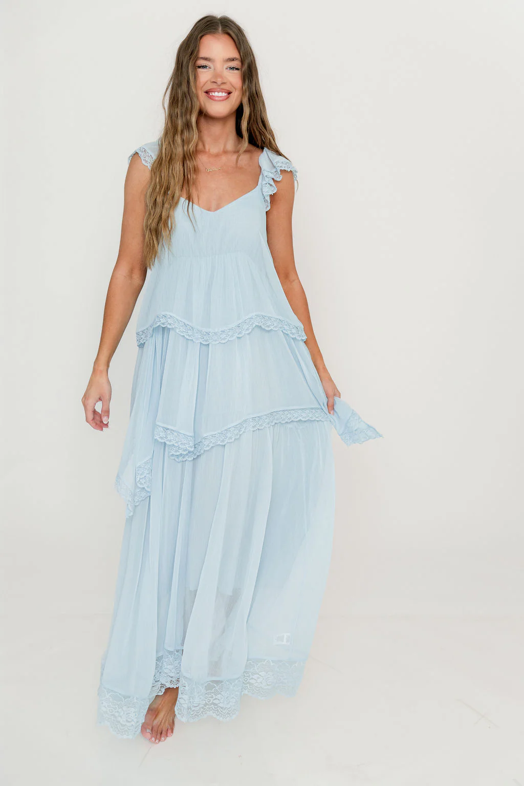 Nicola Maxi Dress in Pale Blue - Image 2