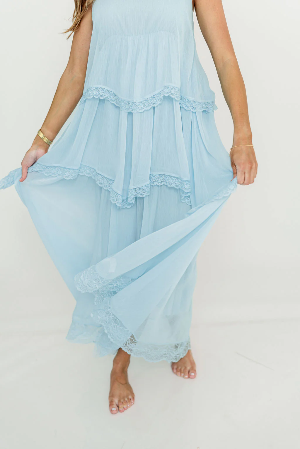 Nicola Maxi Dress in Pale Blue - Image 20