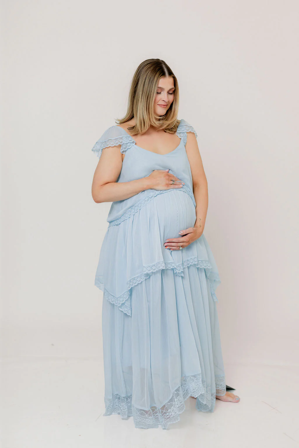 Nicola Maxi Dress in Pale Blue - Image 22