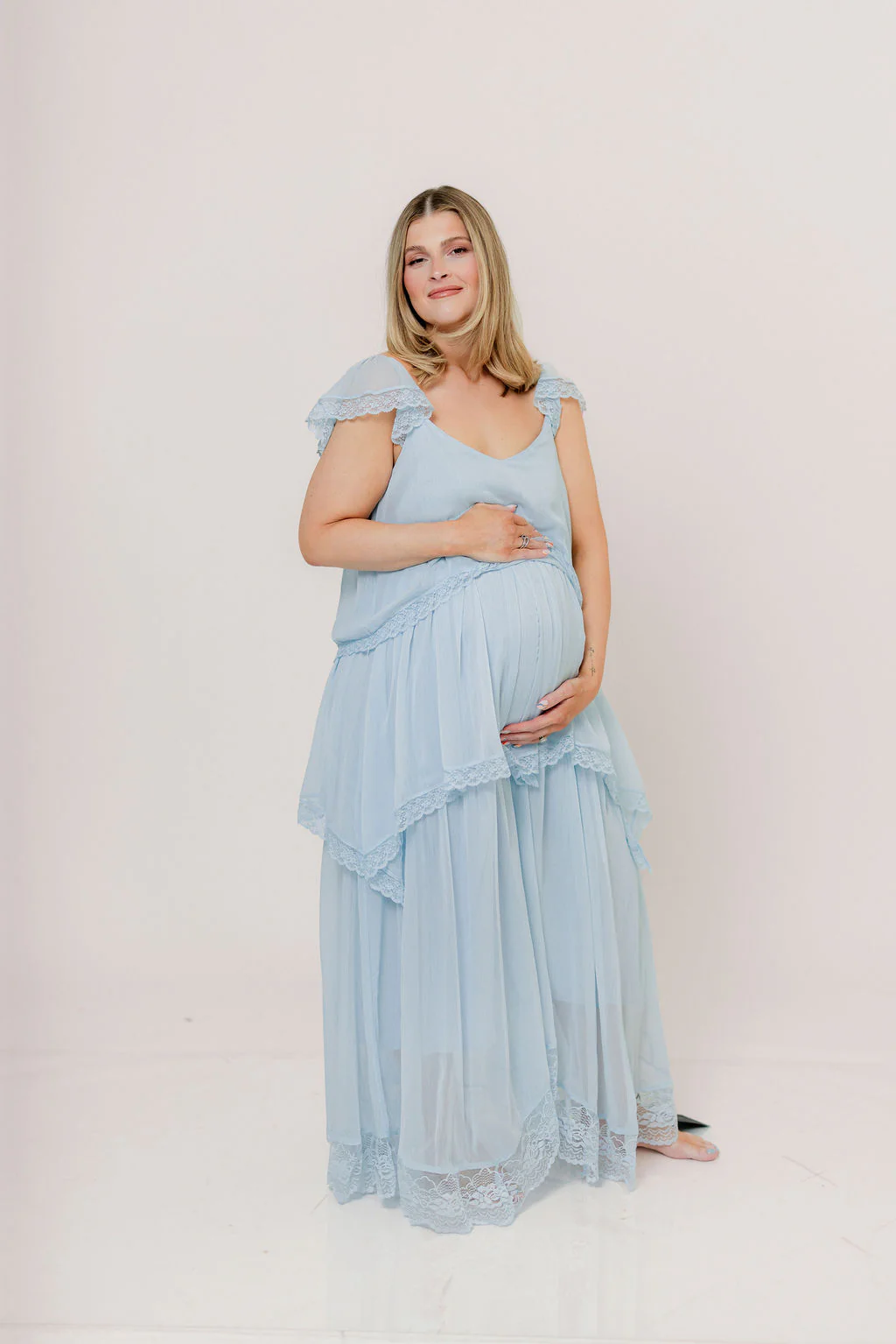 Nicola Maxi Dress in Pale Blue - Image 23