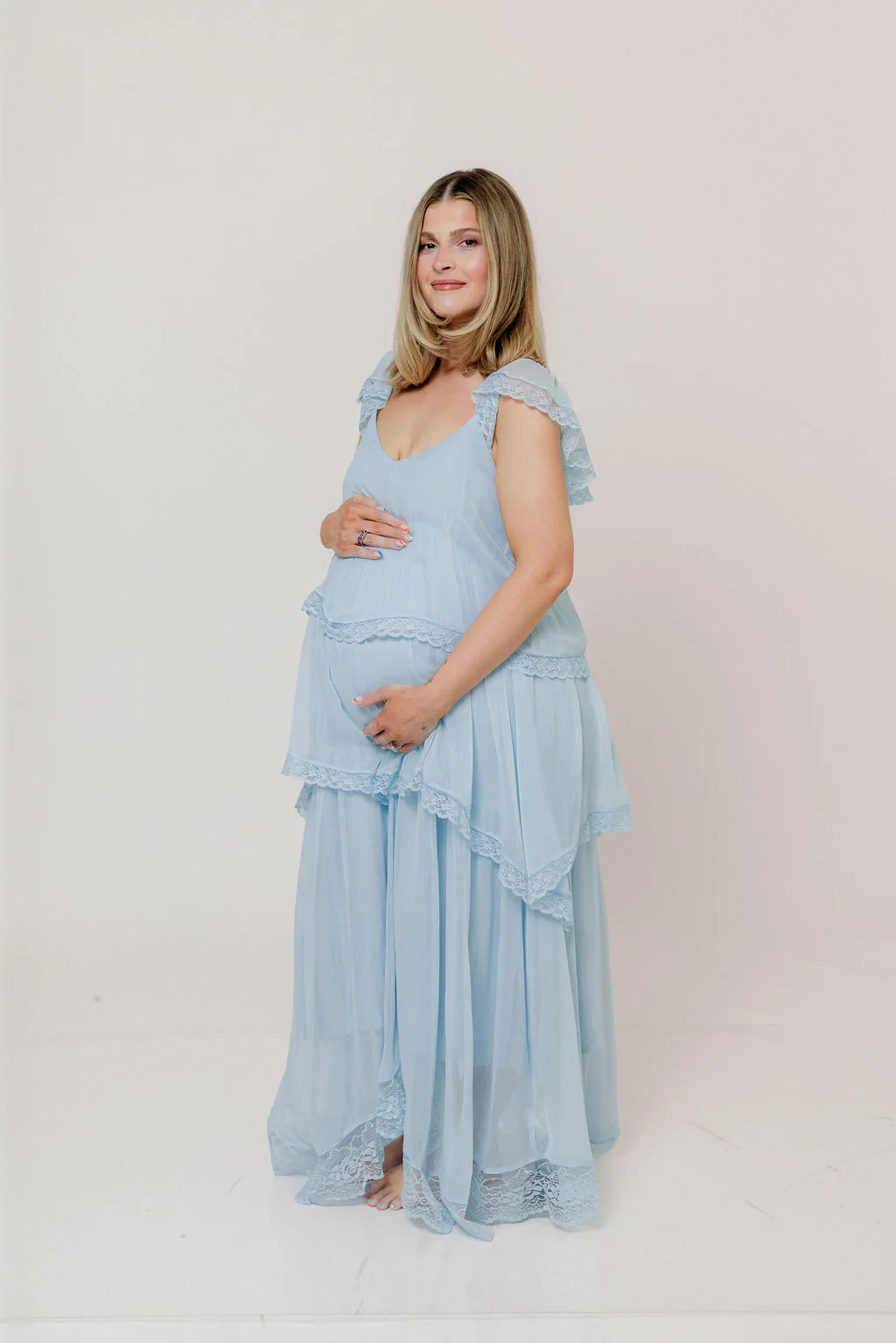 Nicola Maxi Dress in Pale Blue - Image 24