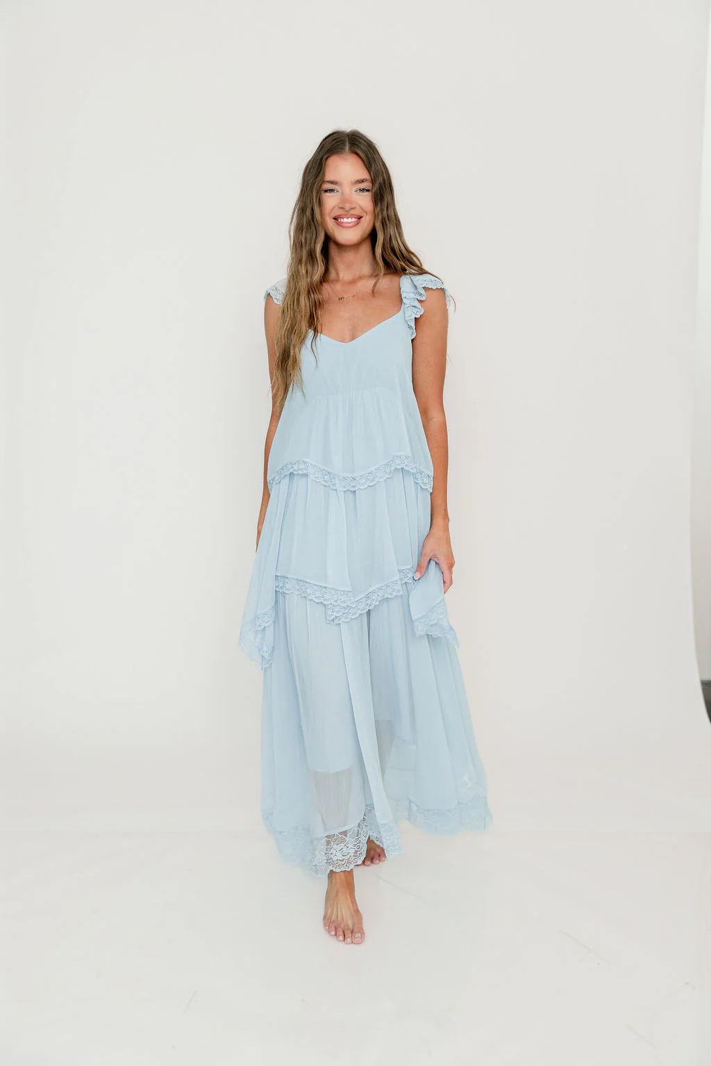 Nicola Maxi Dress in Pale Blue - Image 4