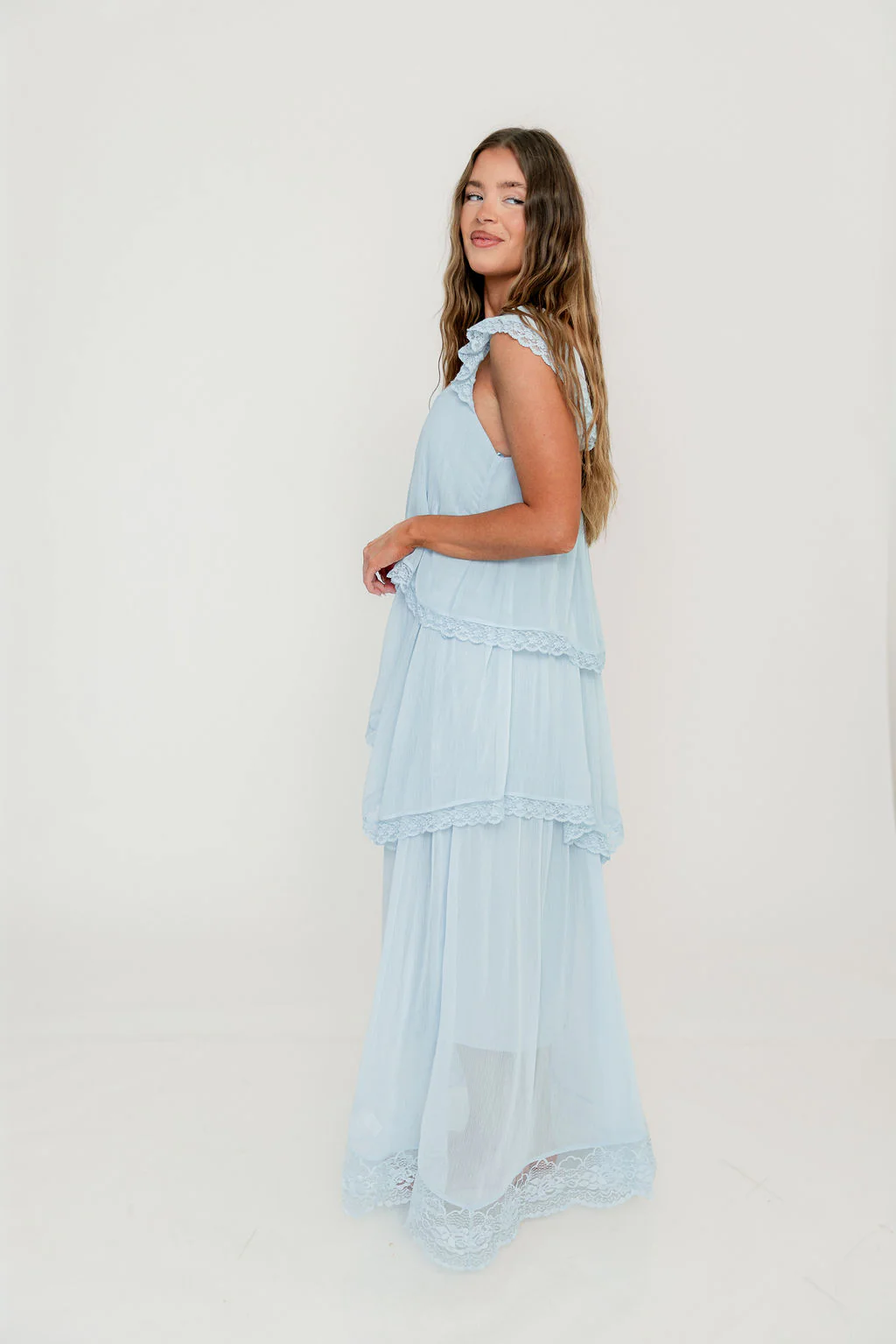 Nicola Maxi Dress in Pale Blue - Image 5