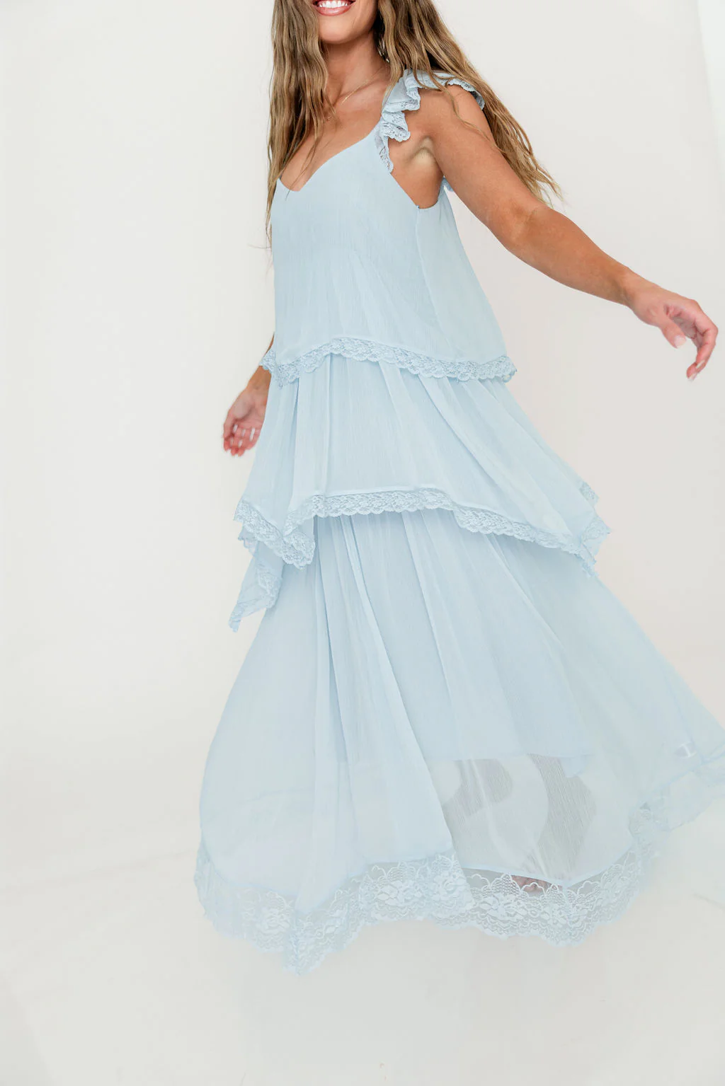 Nicola Maxi Dress in Pale Blue - Image 8