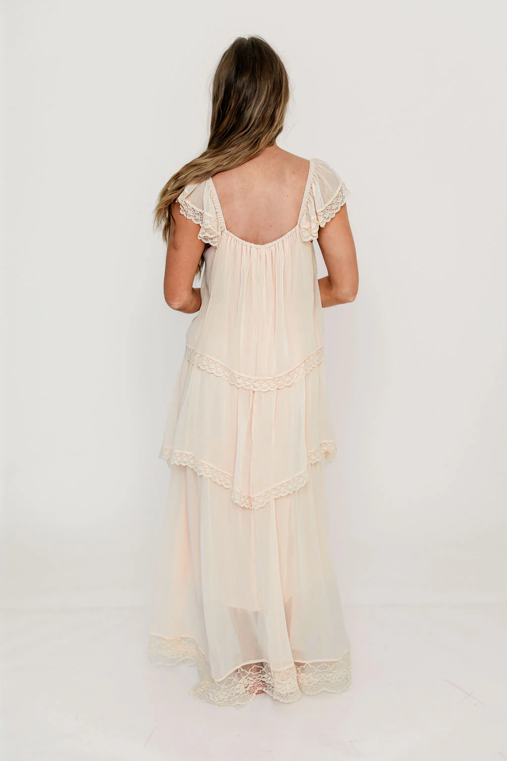 Nicola Maxi Dress in Pale Pink - Image 12
